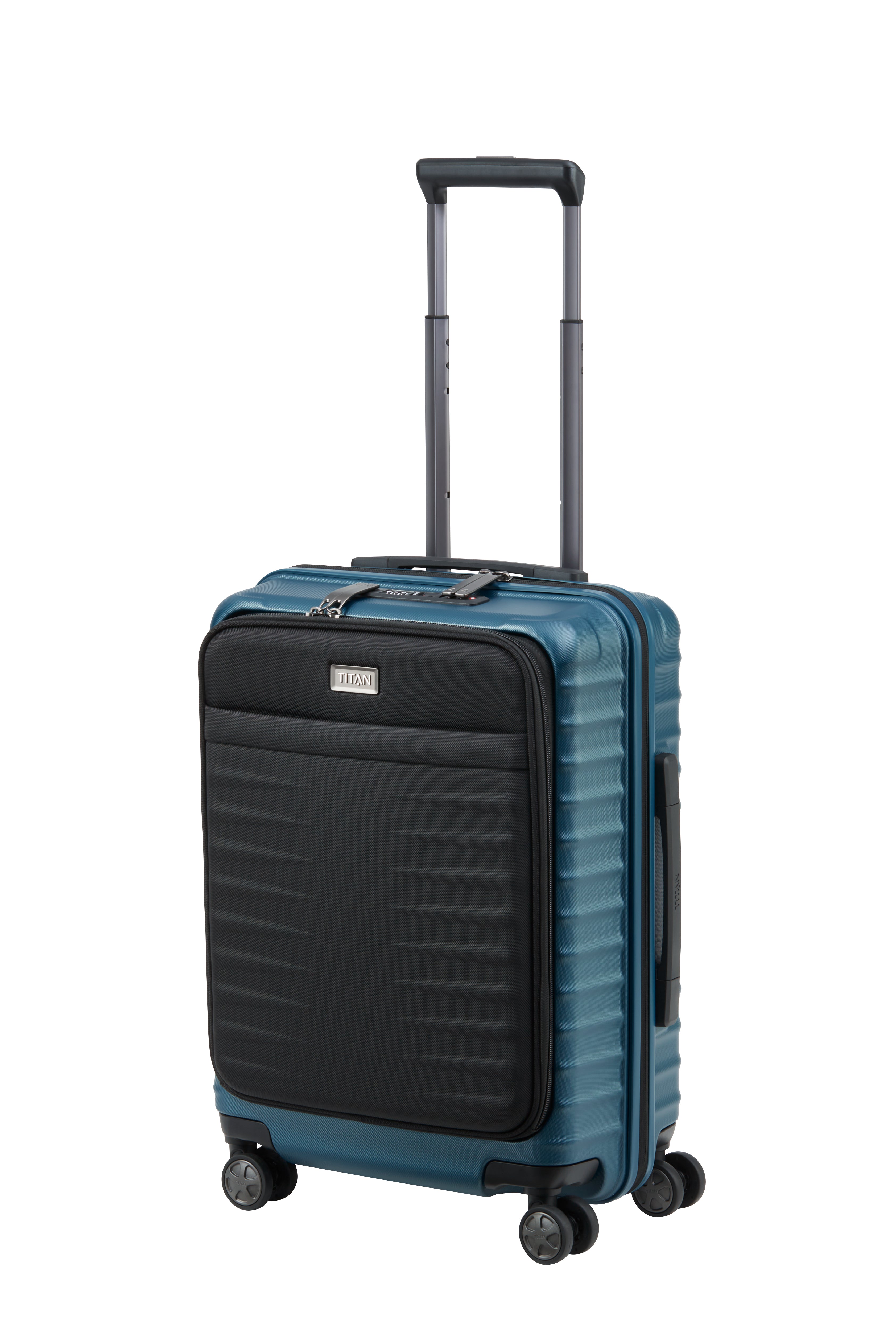 Titan LITRON Trolley S Carry On Luggage with Front Pocket - Lightweight Expandable Suitcase for Business Travel & Weekend Getaways