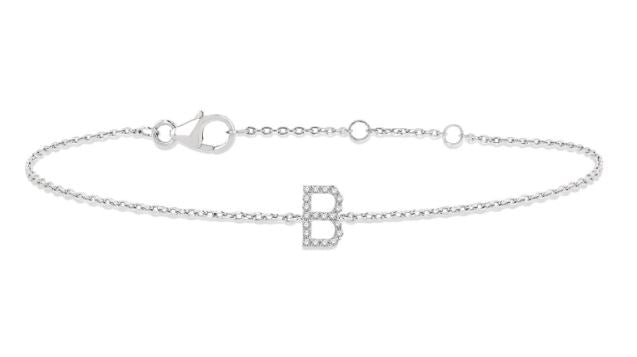Initial Diamond Bracelet for Women - Elegant Minimalist Dainty Gold or Silver Bracelet - Perfect for Anniversary, Birthday, Valentine's Day Gifts & Everyday Wear
