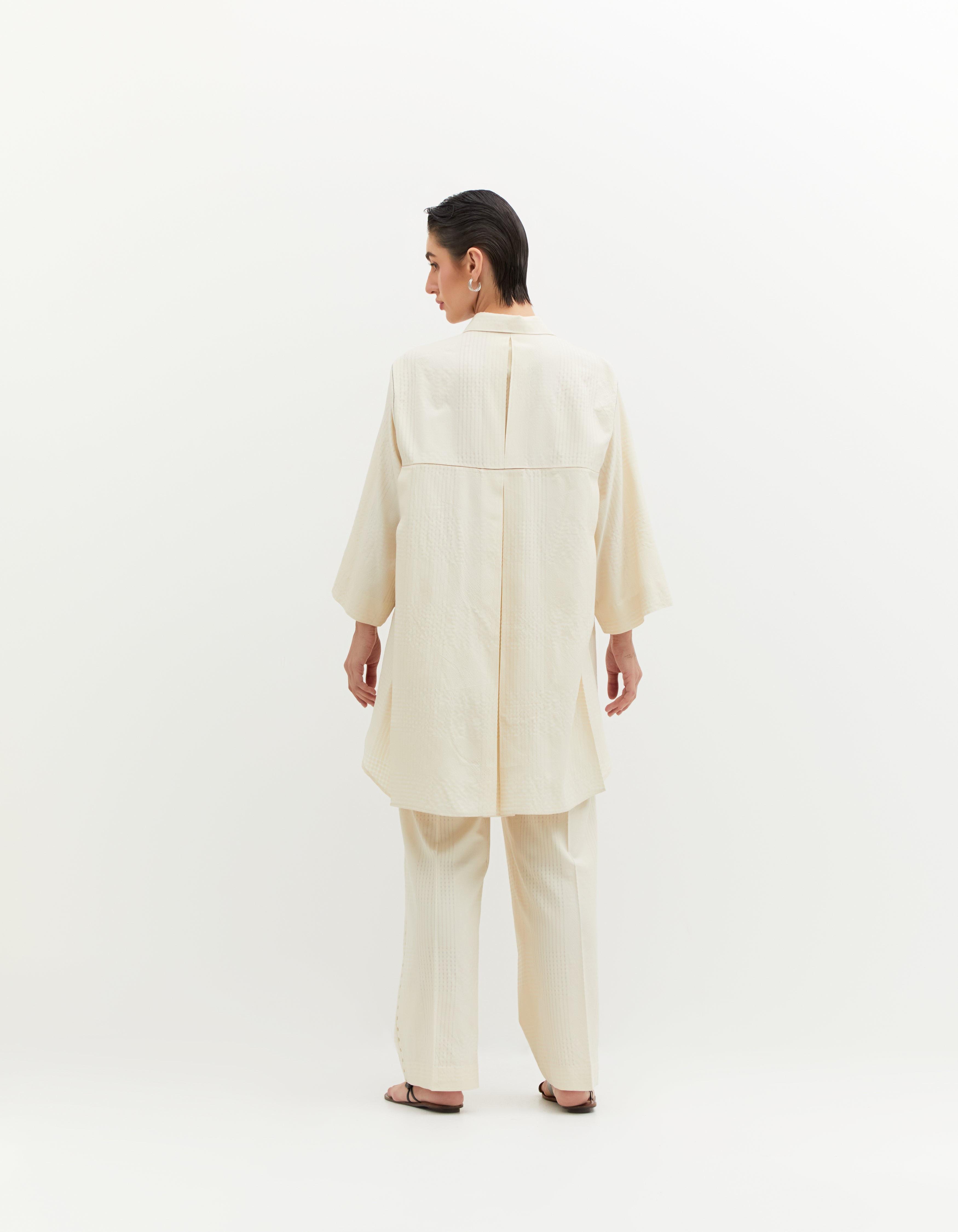 Premium SD Manchali Shirt - 100% Cotton Silk Blend Checkered White Shirt for Men | Perfect for Casual Wear, Office & Special Occasions