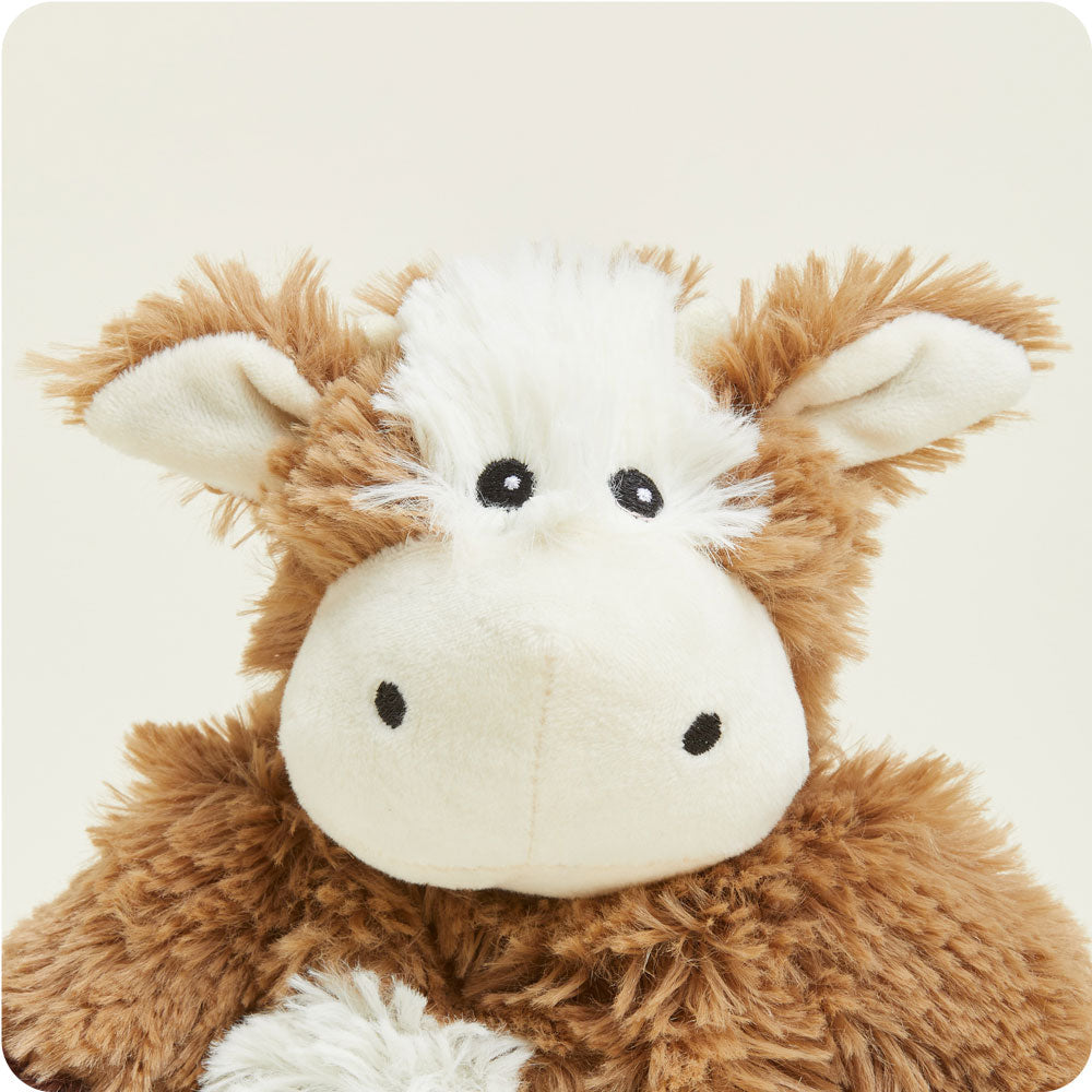 Warmies Junior Plush Cow - Microwaveable Heating Pad for Kids, Stuffed Animal with Lavender Aromatherapy - Perfect for Bedtime, Relaxation & Stress Relief