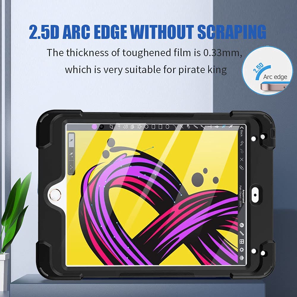 ZenRich [2-Pack] iPad Mini 5 & Mini 4 Tempered Glass Screen Protector - 9H Hardness, Apple Pencil Compatible, Bubble-Free, Case Friendly - Perfect for Work, School & Travel Protection