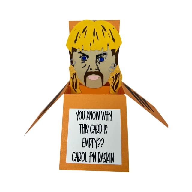 Joe Exotic Tiger King Pop-Up Greeting Card - Unique Birthday & Special Occasion Gift for Animal Lovers - Perfect for Parties, Celebrations & Collector Displays
