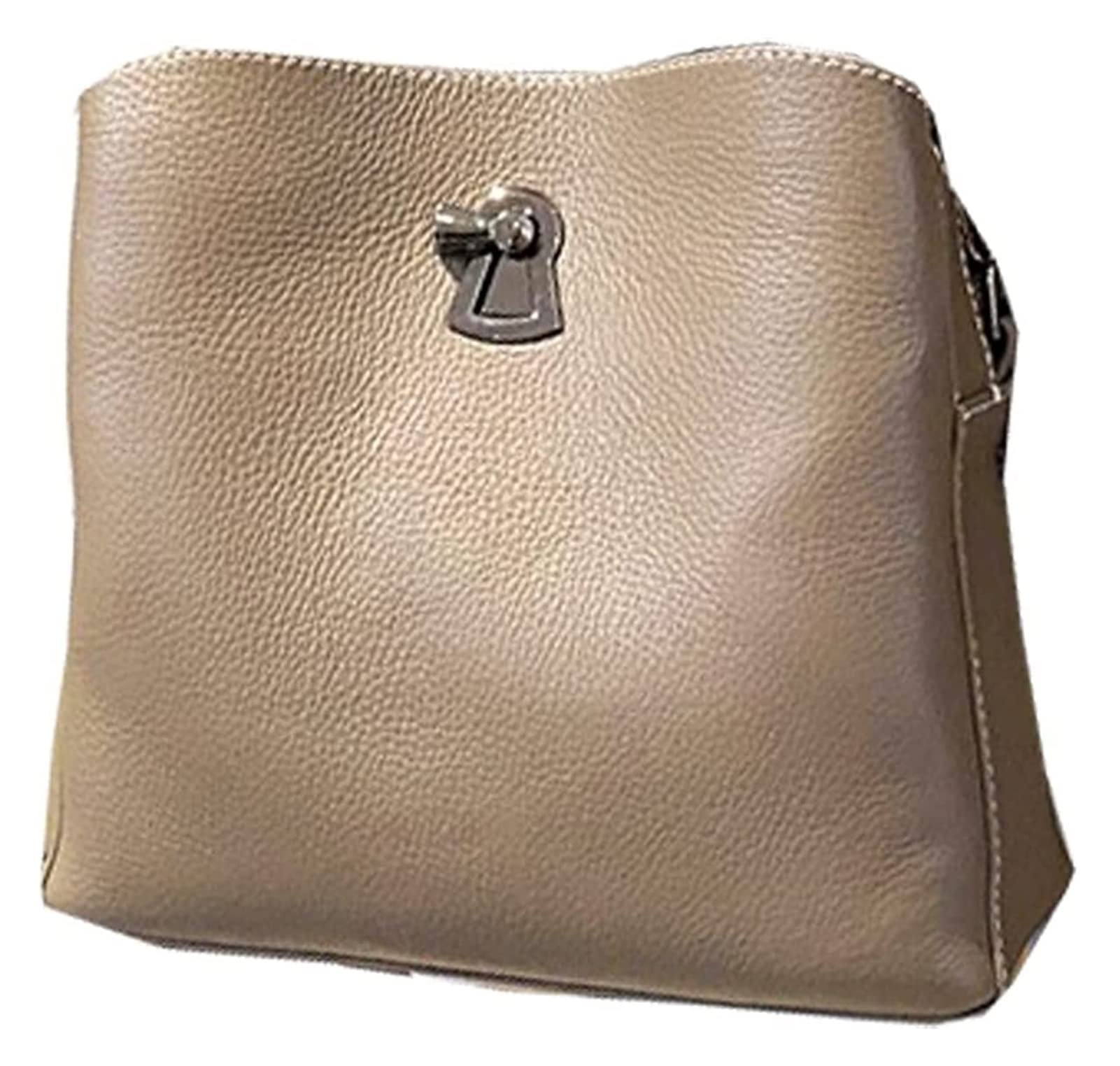 YATBzz Women's Soft Genuine Leather Shoulder Bag - Top Grain Cowhide Handbag for Travel, Work & Everyday Use - Stylish Messenger Purse in Grey (Perfect for Office, Commuting & Casual Outings)