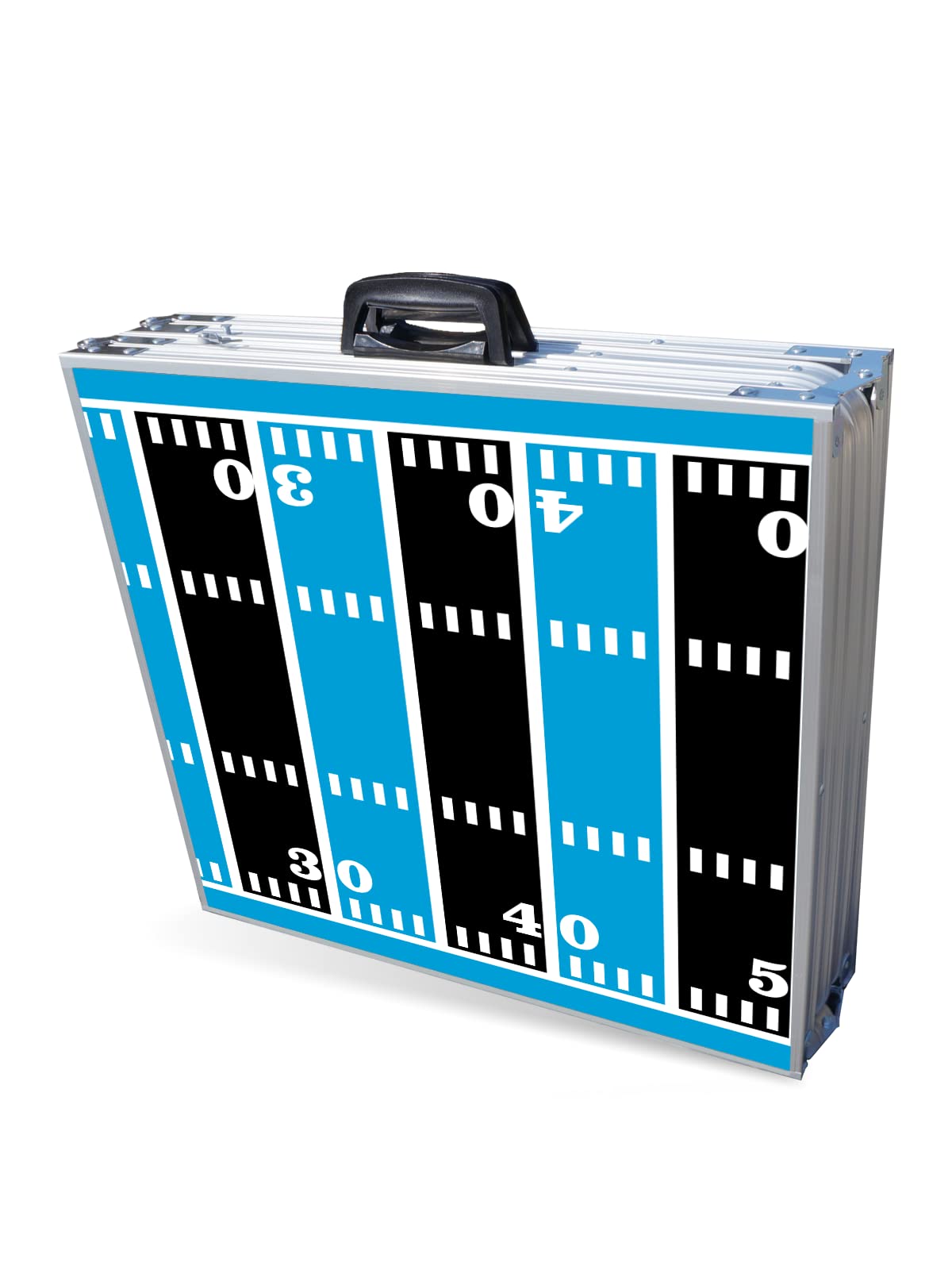 8-Foot Folding Portable Beer Pong Table with LED Lights & Optional Cup Holes - Carolina Football Field Design for Outdoor Parties, Tailgating & Backyard Games (Multiple Models Available)