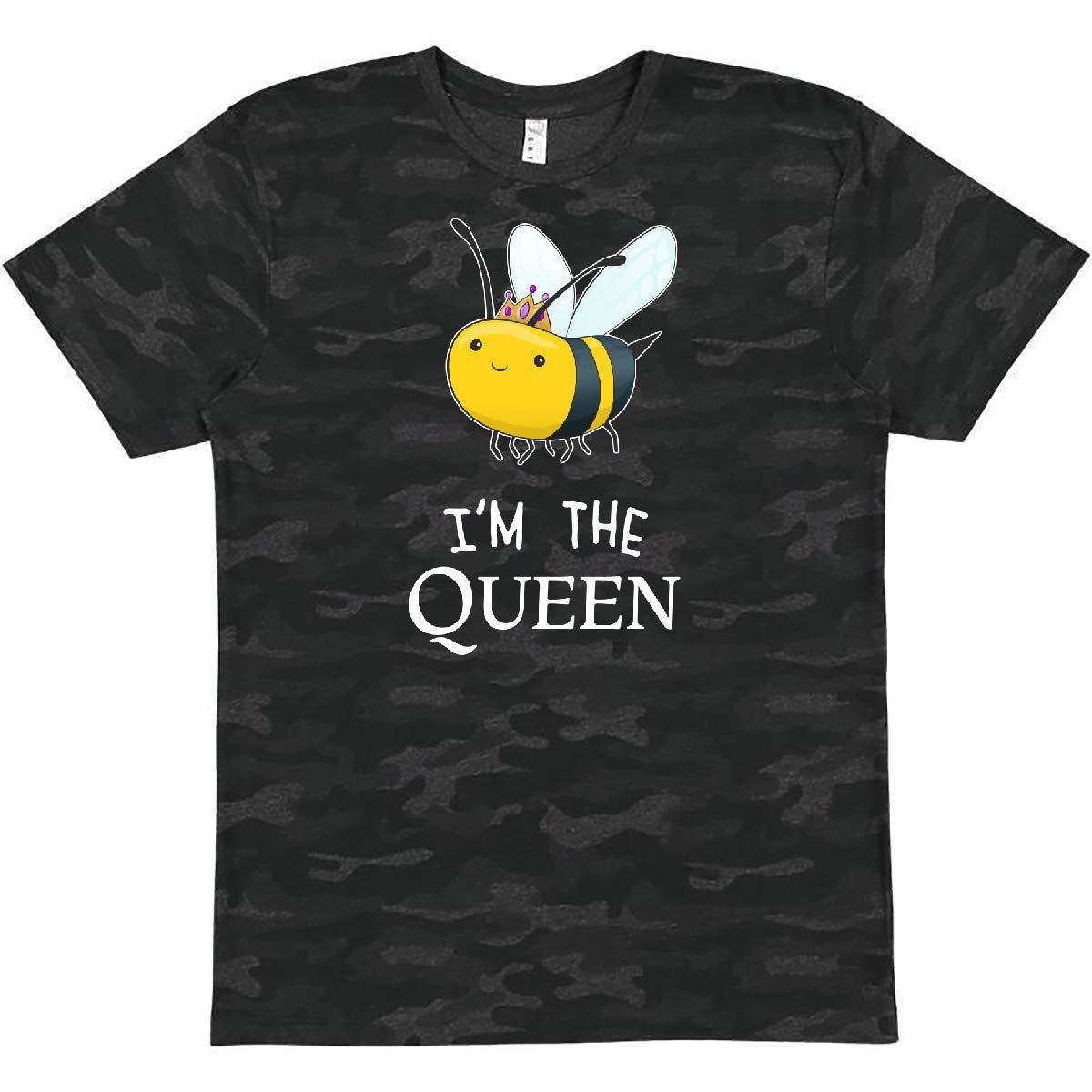 Inktastic 'I'm The Queen' Cute Queen Bee Graphic T-Shirt for Women - Funny Bumblebee Tee for Beekeepers & Nature Lovers - Perfect for Beekeeping Events & Casual Wear