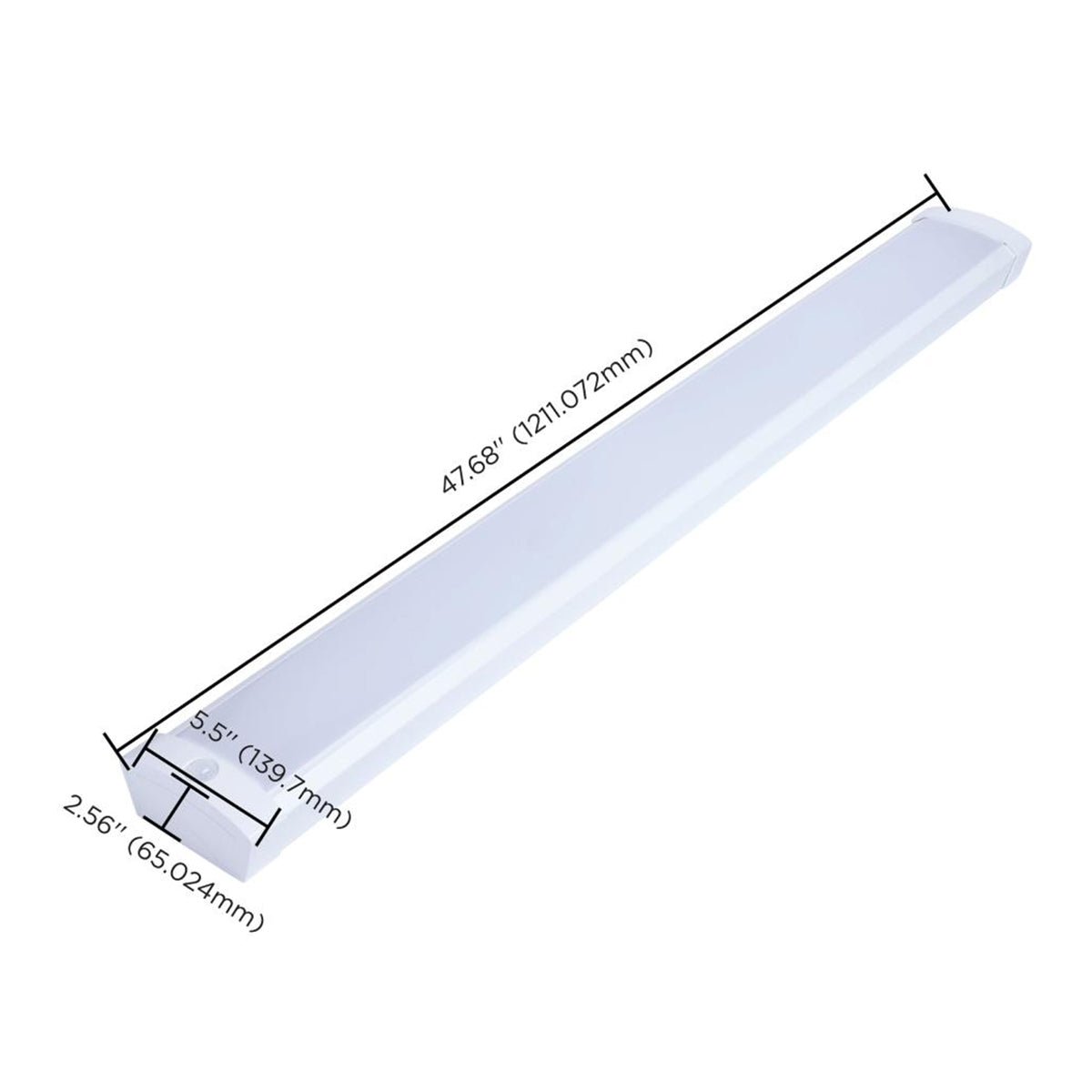 4ft LED Ceiling Wrap Light Fixture - 39W 3400 Lumens with Selectable CCT (3000K-5000K) & Motion Sensor - 120-277V Dimmable - Perfect for Garage, Basement, Warehouse & Commercial Lighting