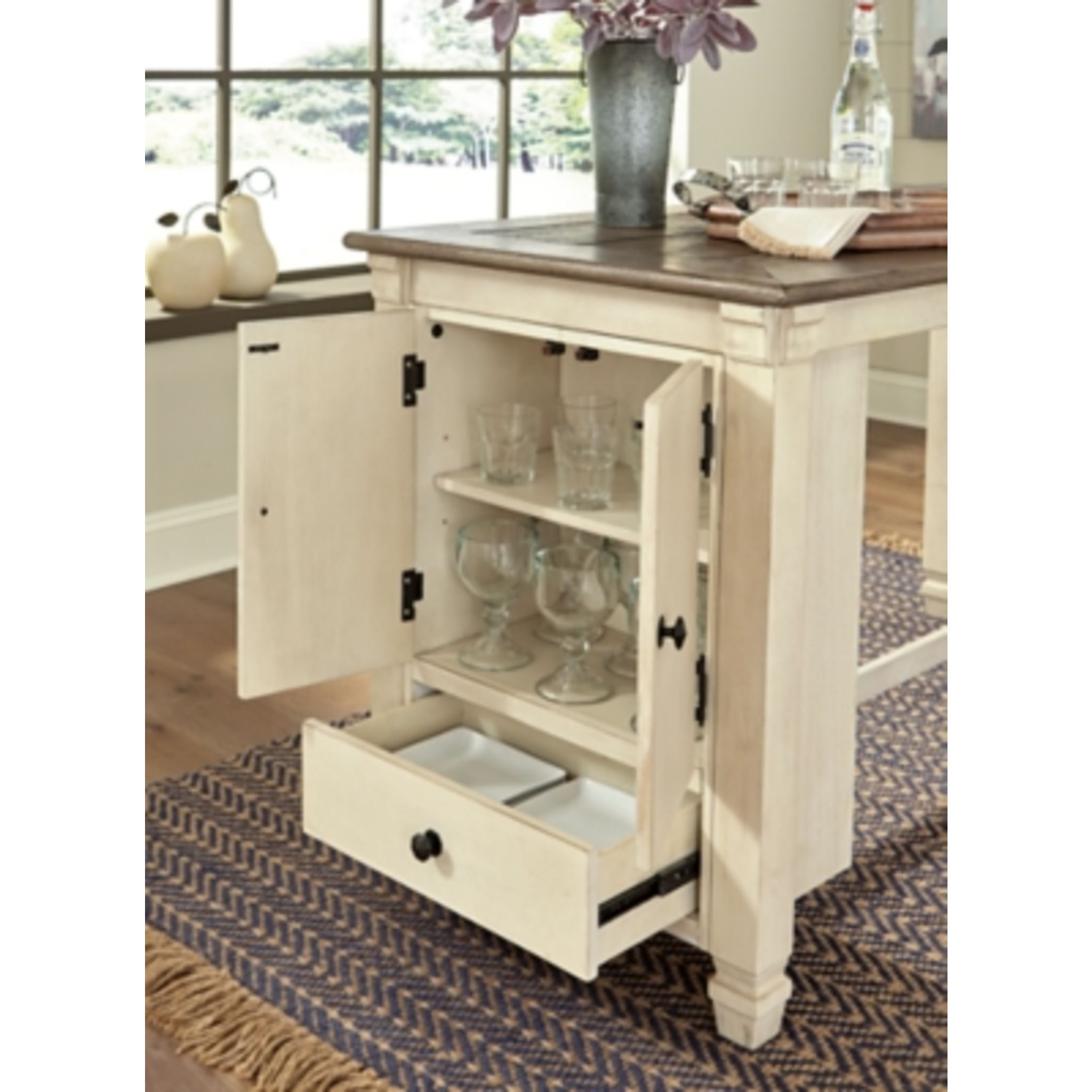Bolanburg Dining Table Set - Modern 5-Piece Kitchen Table with Chairs for Home & Restaurant Use - Perfect for Family Meals, Dinner Parties, and Small Cafe Spaces