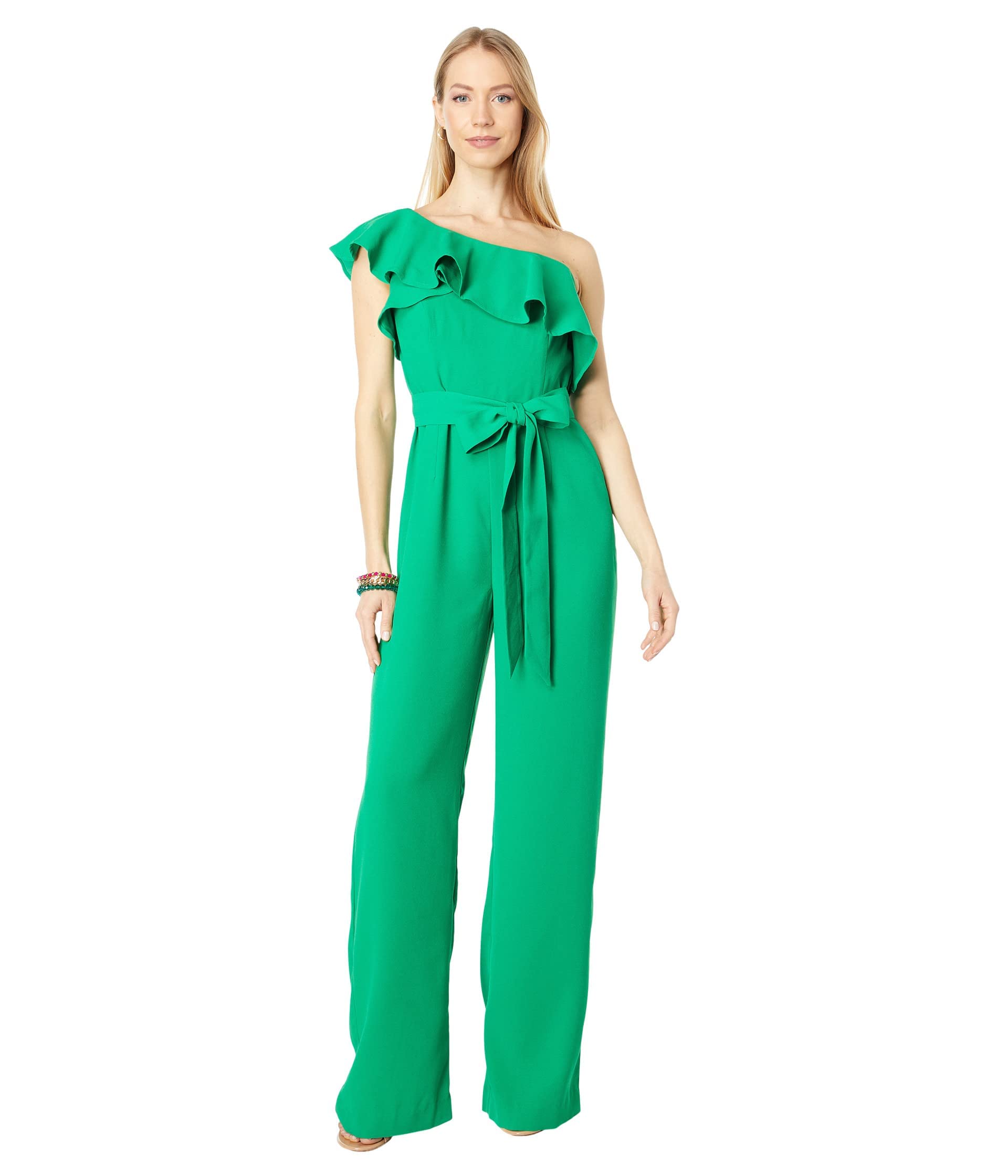 Lilly Pulitzer Lyra Jumpsuit for Women - Floral Print Romper with Pockets | Perfect for Summer Vacations, Beach Getaways & Casual Outings