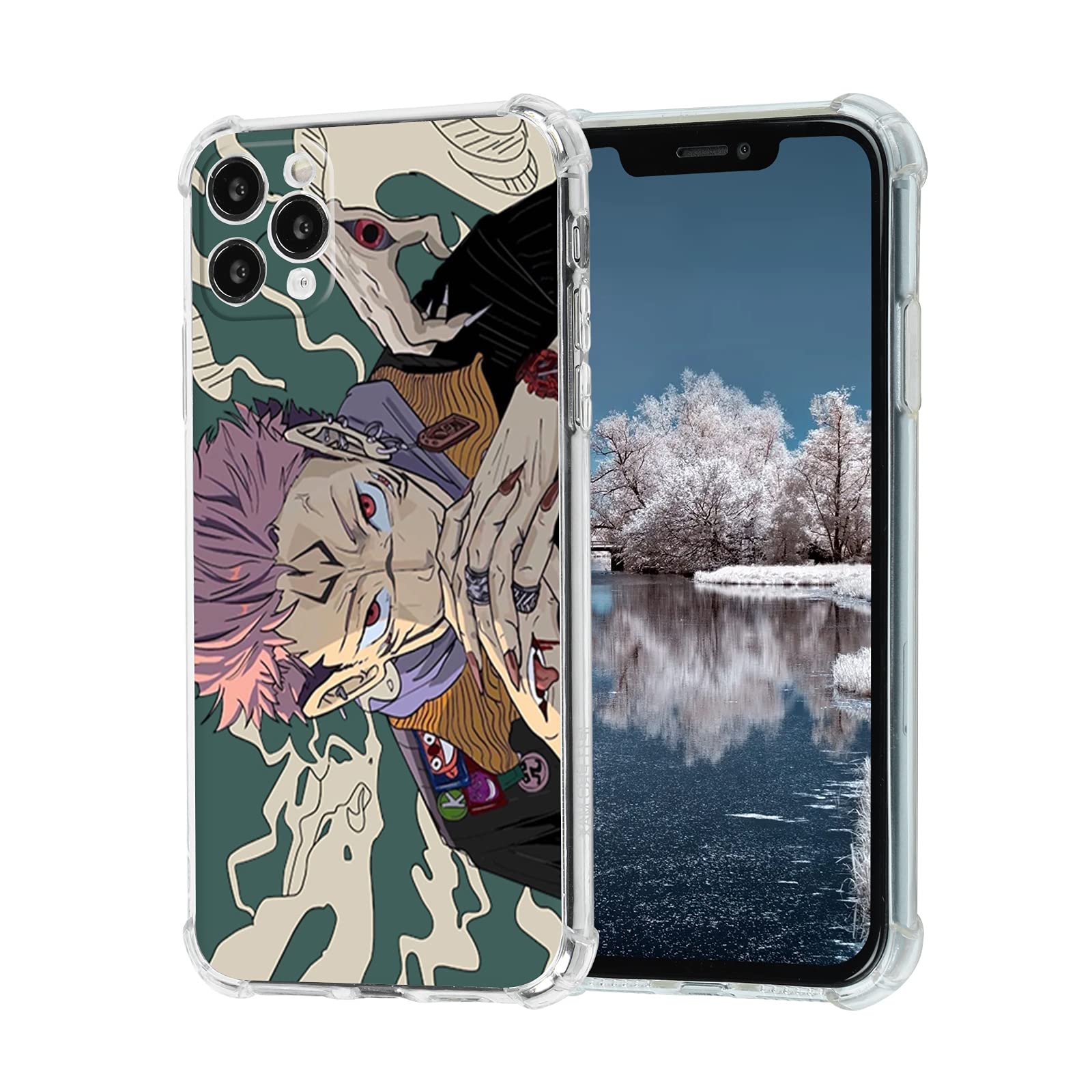 Jujutsu Kaisen Sukuna Yuji Itadori Anime iPhone 11 Pro Case - Cute Manga Character TPU Cover for Men Women Boys Girls | Perfect for Cosplay, School, Work & Daily Use