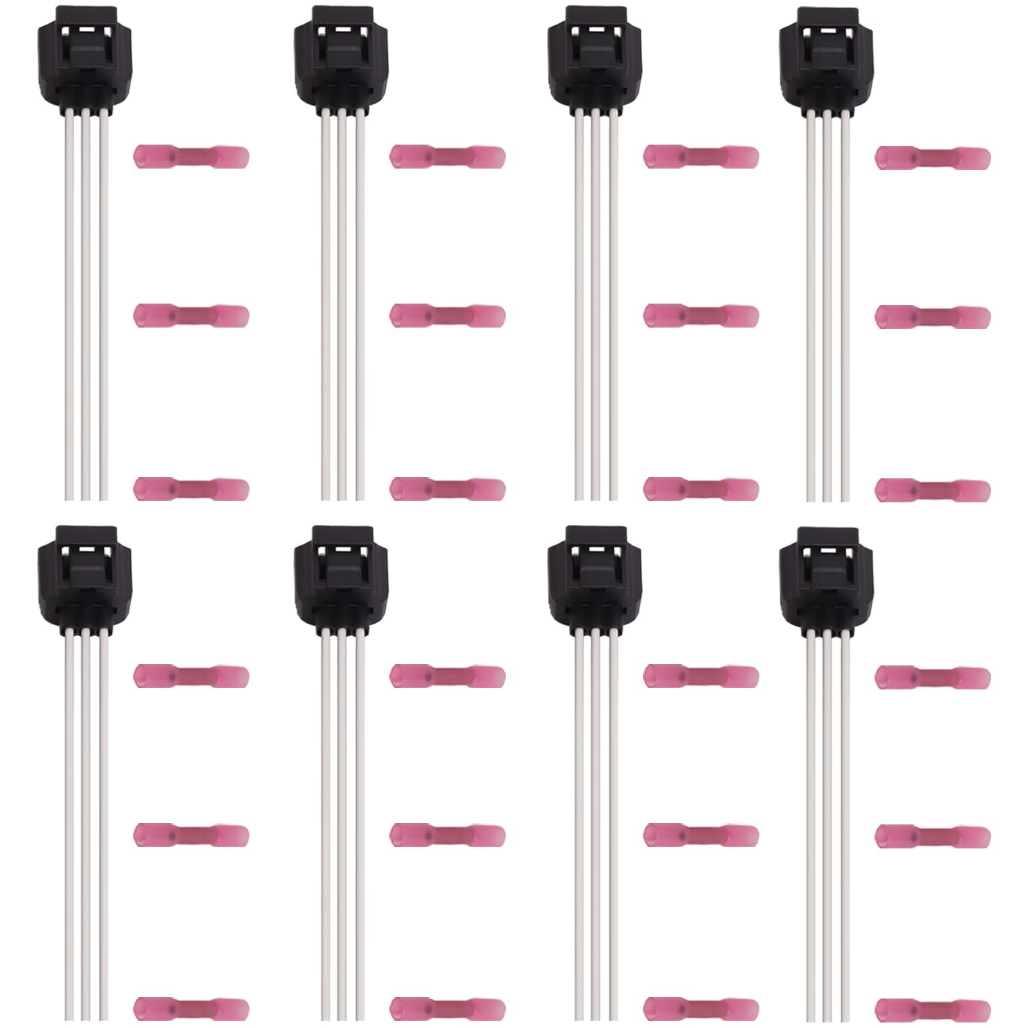 ENA Set of 8 Ignition Coil Connectors - Compatible with Dodge Jeep Chrysler Dakota Charger Challenger Durango Liberty Grand Cherokee 300 Magnum Commander Wrangler V6 V8 3.7L 4.7L 5.7L (1999-2021) - Perfect for Engine Tune-Ups & Performance Upgrades