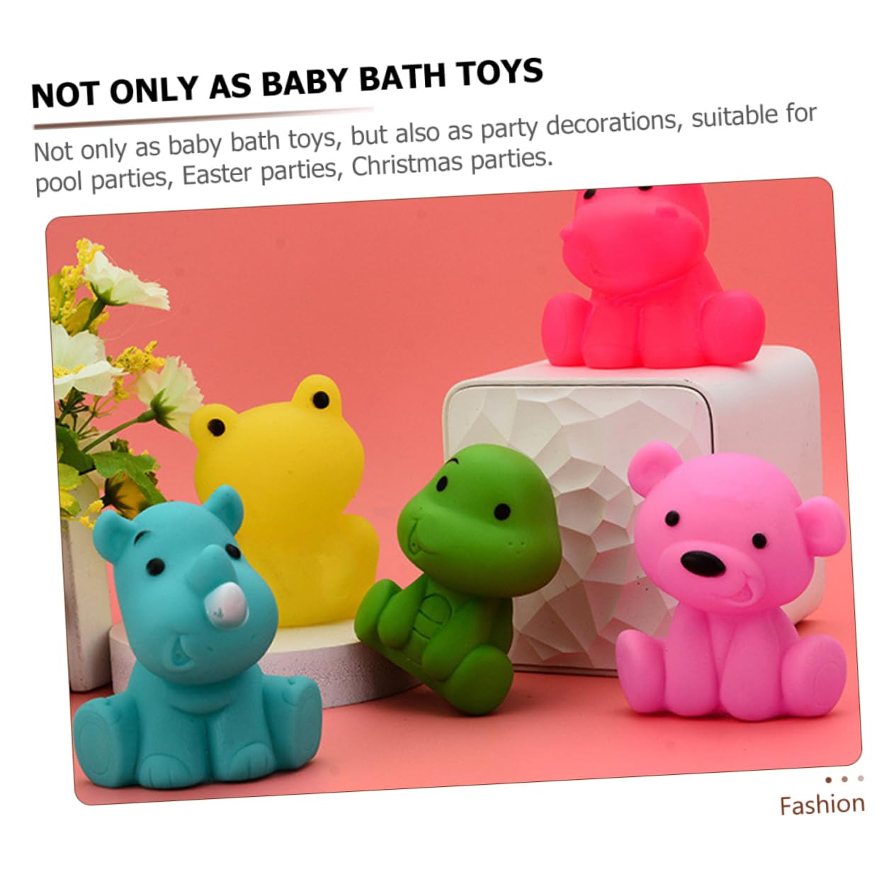 HEMOTON 9-Piece Kids Pool Floating Toy Set - Bath Squirt Toys, Floating Frog & Squeaky Bear Vinyl Animals for Toddlers - Perfect for Bathtime, Swimming Pools & Outdoor Water Play