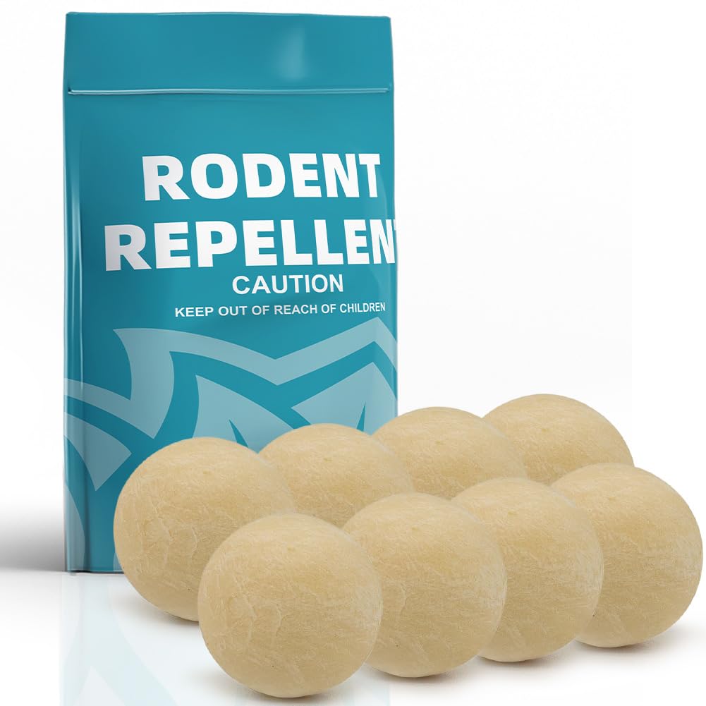 Natural Peppermint Rodent Repellent for Indoor & Outdoor Use - Mice & Rat Deterrent Spray for House, Car, Garage - Safe Pest Control Solution for Home Protection - 8 Pack