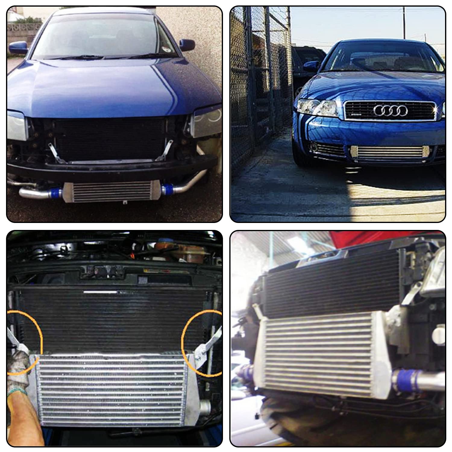 High-Performance Front Mount Intercooler & Pipe Kit for Audi A4 1.8T Turbo B6 Quattro (2002-2006) - Black | Boost Cooling Efficiency for Street Racing & Performance Tuning