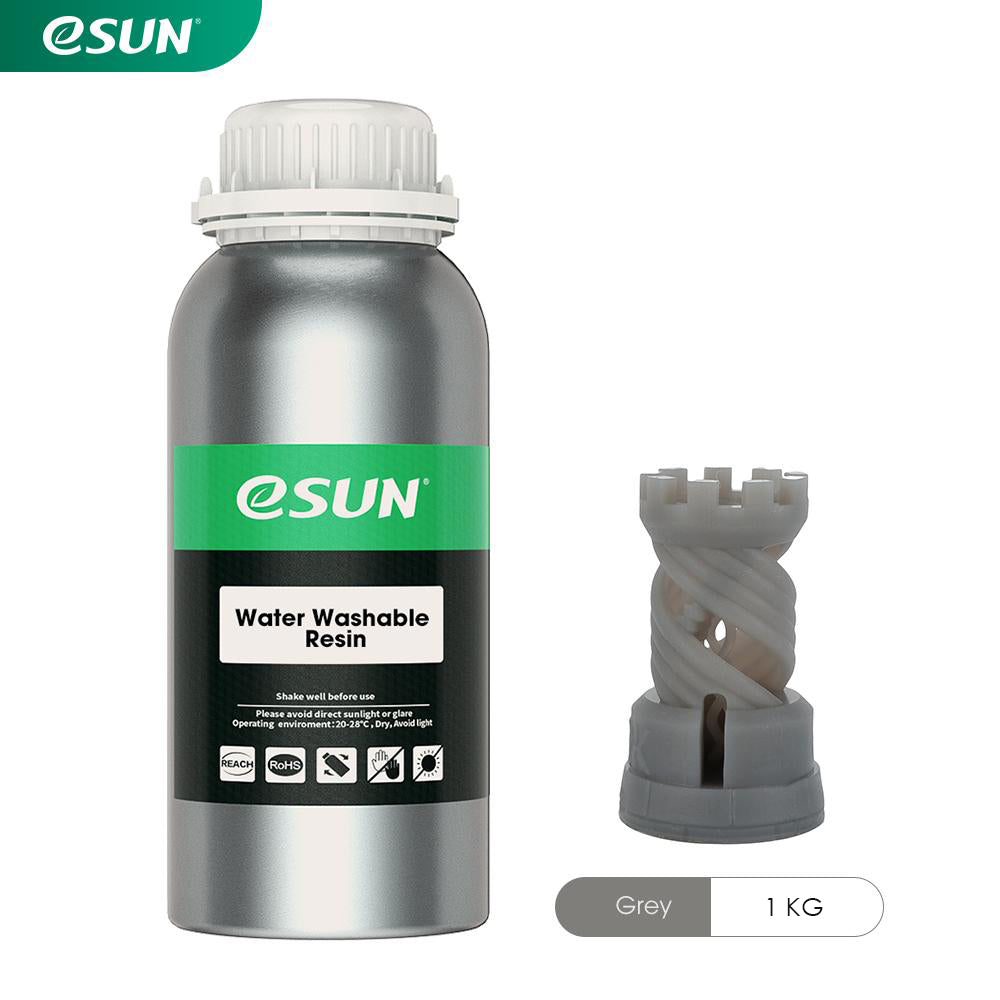 ESUN Water Washable Resin 1000g for LCD 3D Printing - High Precision, Low Odor, Fast Curing (Multiple Colors) - Perfect for Miniatures, Jewelry Making & Dental Models