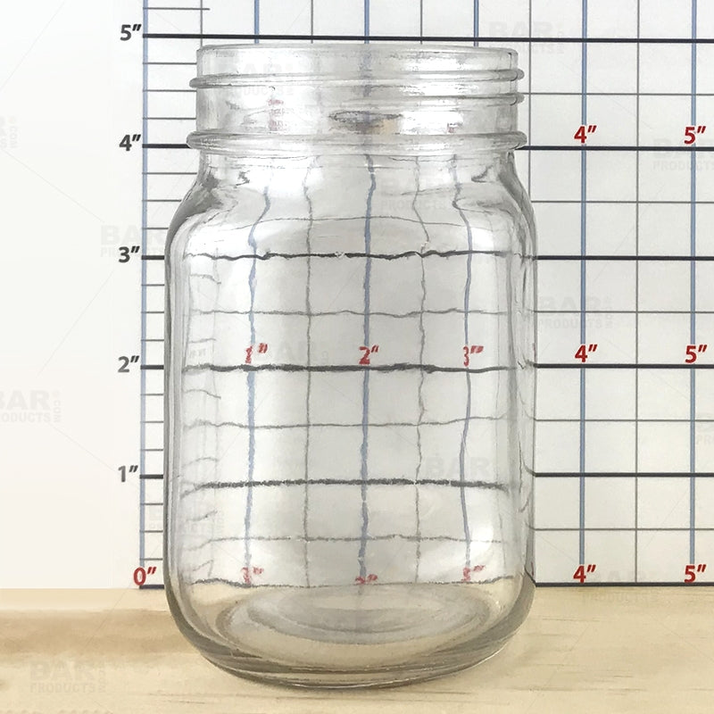 BarConic® 12oz Mason Jar Mug - Handle-Free Glass Drinking Cup for Coffee, Tea, Juice - Perfect for Home, Office, Camping & Gifts