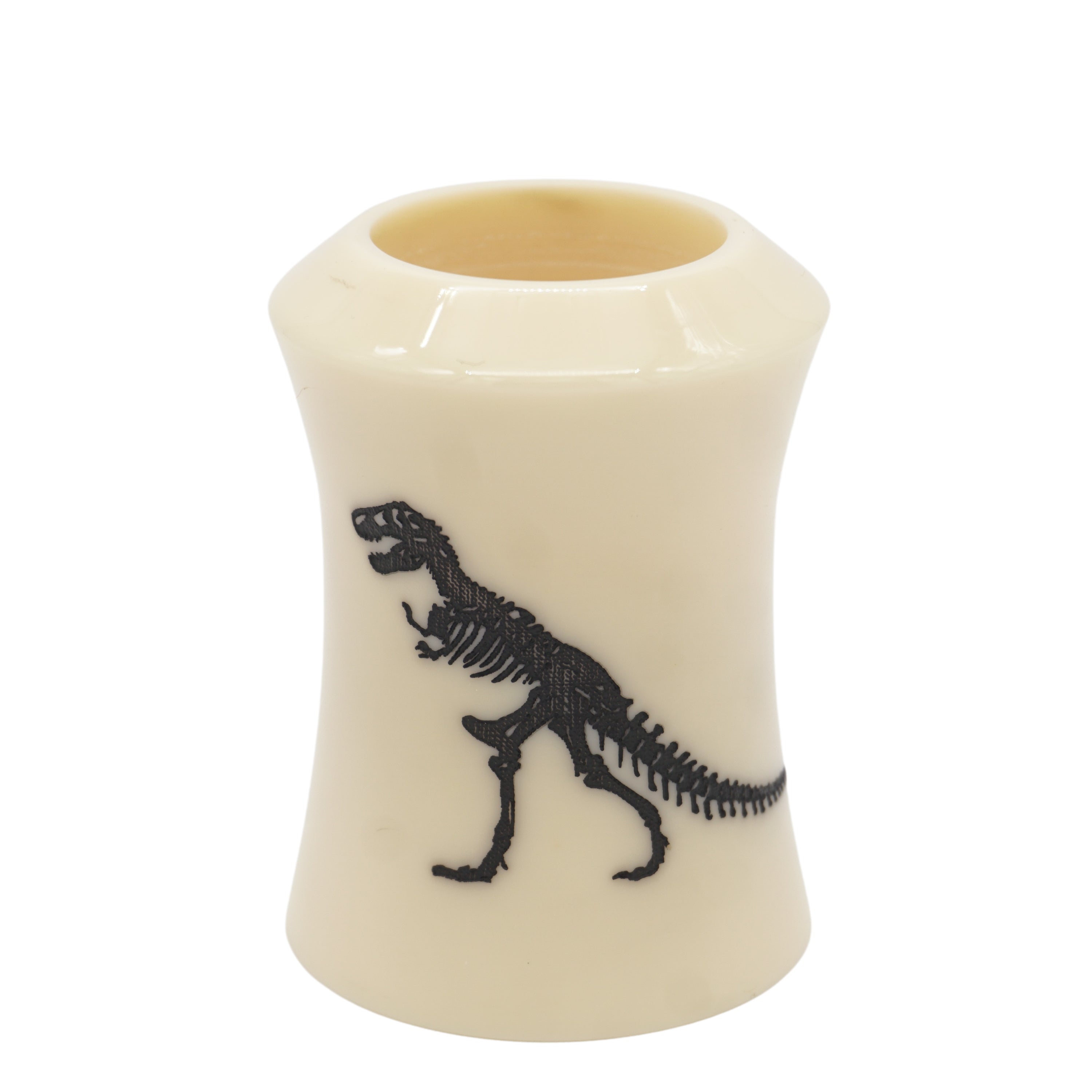 Premium Dinosaur Etched Ivory Handle Shaving Brush - Fits 24mm & 26mm Knots - Perfect for Wet Shaving & Grooming Gifts for Men
