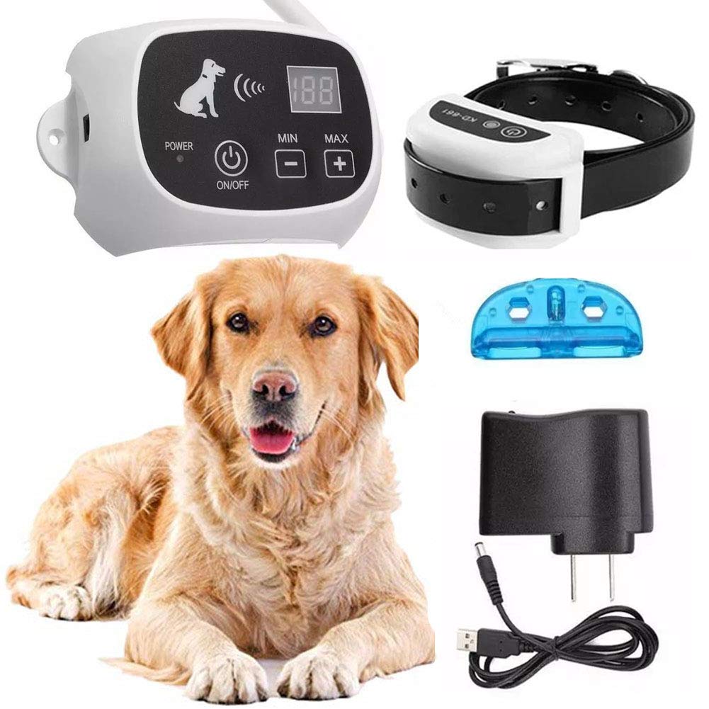 Wireless Dog Fence System - Electric Pet Containment with Waterproof Rechargeable Training Collar | Safe & Effective Vibrate/Shock Modes | Adjustable Control Range Up to 1064 Feet | Ideal for Backyard, Farm & Large Property Pet Safety