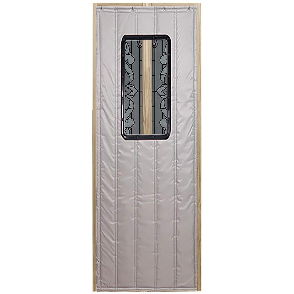 GuoWei Thermal Insulated Gray Door Curtain - Energy Efficient Cold Block for Indoor/Greenhouse/Garage Use (100x250cm) - Perfect for Winter Warmth & Draft Protection