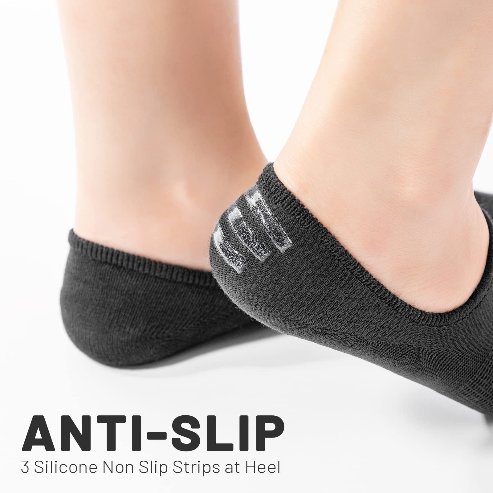 IDEGG No Show Socks for Women & Men - Low Cut Invisible Liner Socks - Anti-Slip Athletic Running Socks - Breathable Casual Socks for Sneakers, Loafers & Dress Shoes - Perfect for Workouts, Office & Daily Wear