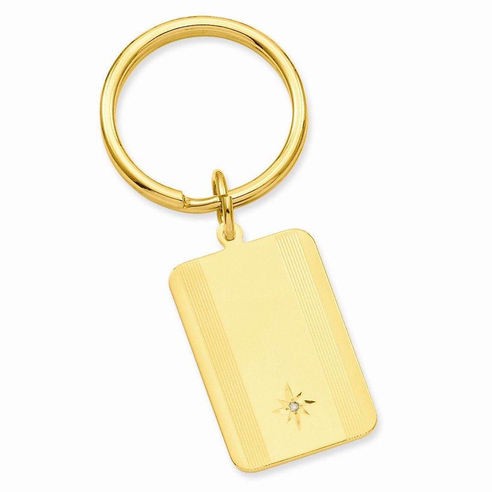 Jewels By Lux Kelly Waters Star Cut .001ct Diamond Key Ring - Elegant & Durable Keychain for Women, Perfect Gift for Birthdays, Anniversaries & Special Occasions