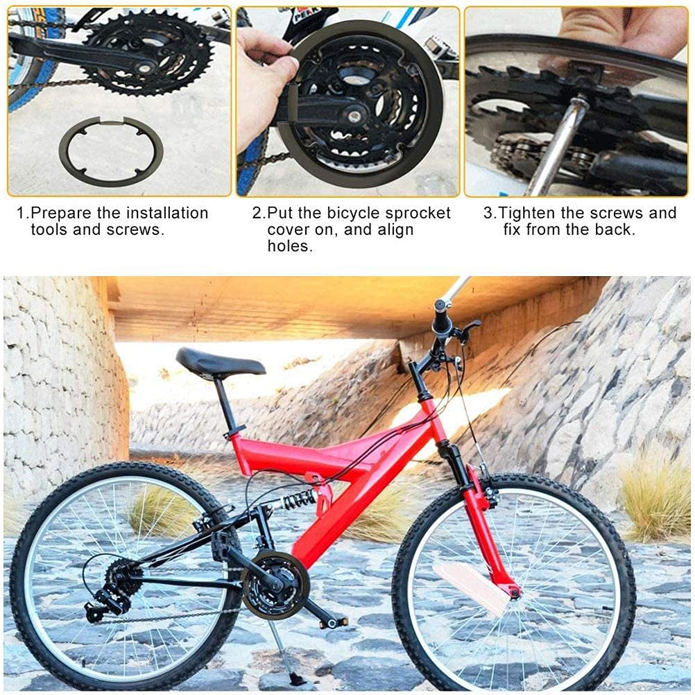 Mountain Bike Chainring Guard - Durable Crankset Protector & Crank Cover for Road & MTB Bikes - Prevent Scratches & Damage During Off-Road Cycling & Commuting