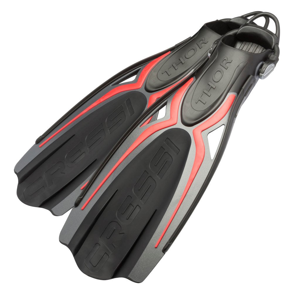 Cressi Thor EBS Scuba Diving Fins - Professional Snorkeling & Freediving Fins for Men & Women - Perfect for Ocean, Pool & Spearfishing Adventures