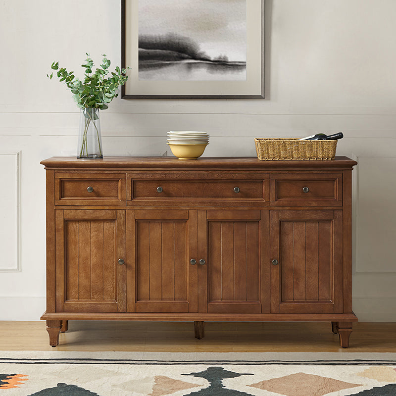 Raphael 58-Inch Wide 3-Drawer Sideboard Buffet Cabinet - Perfect for Dining Room Storage & Living Room Organization