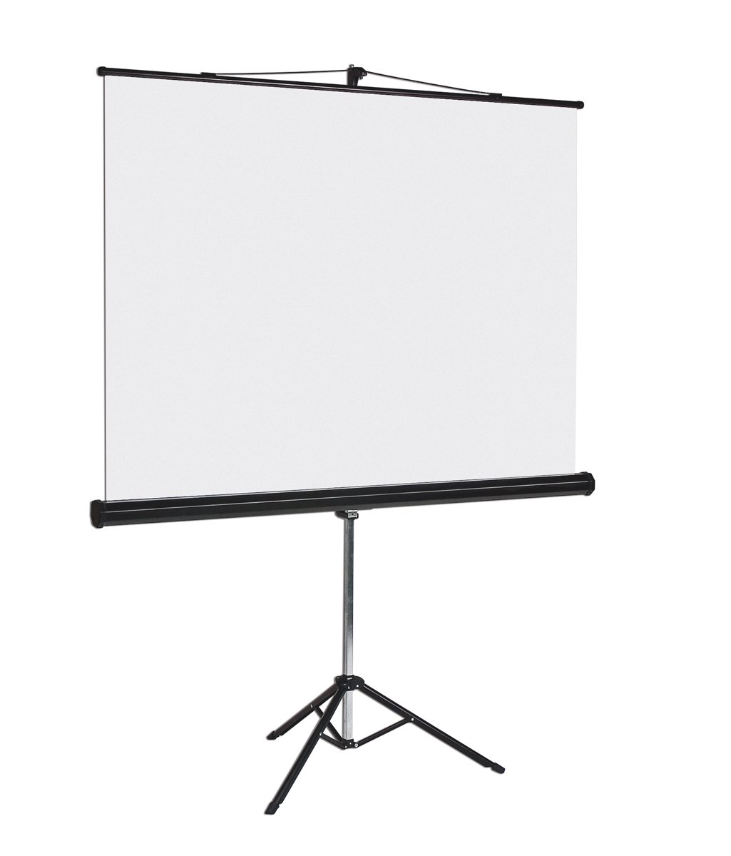 Bi-Office 9D006028 50-Inch Tripod Projection Screen - Portable White Projector Screen for Indoor/Outdoor Movies, Presentations & Home Theater (127cm/50