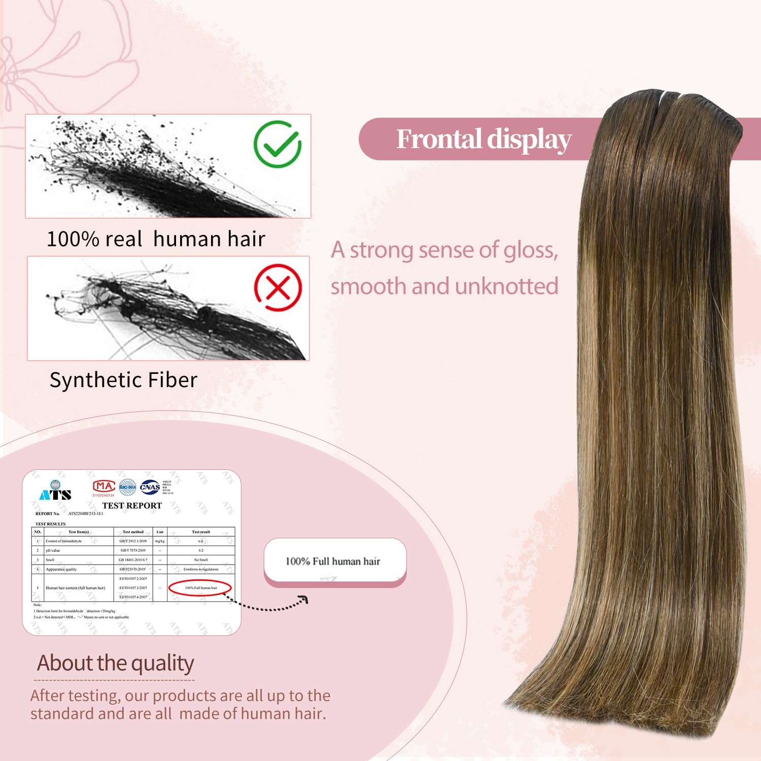HUAYI 100% Real Human Hair Extensions - 22 Inch Ombre Medium Brown to Caramel Blonde Balayage Clip-Ins (120g) #4/27/4 | Women's Hair Extensions for Volume & Length | Perfect for Parties, Weddings & Daily Styling