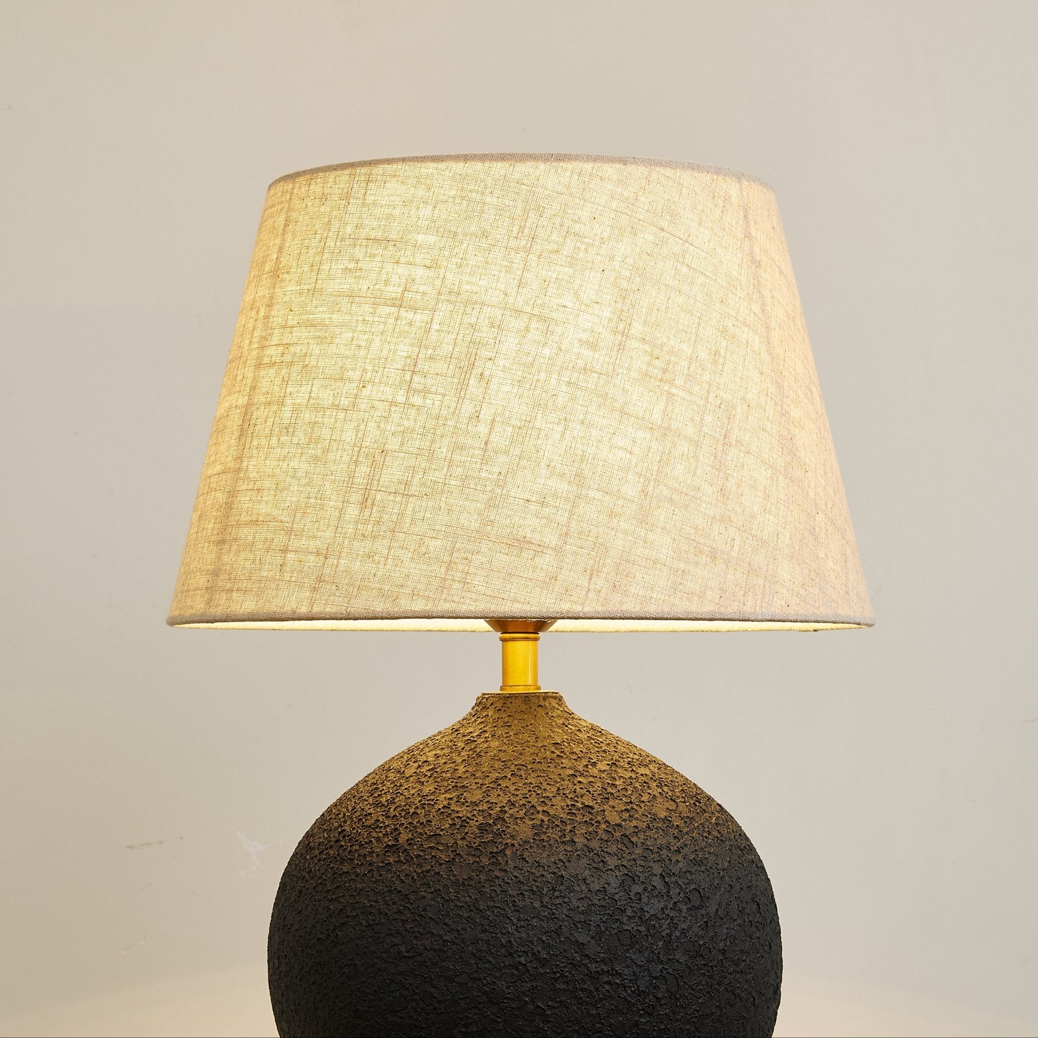 Terra Noir Textured Table Lamp - Modern Decorative Lighting for Living Room, Bedroom & Office - Perfect for Home Decor & Ambience
