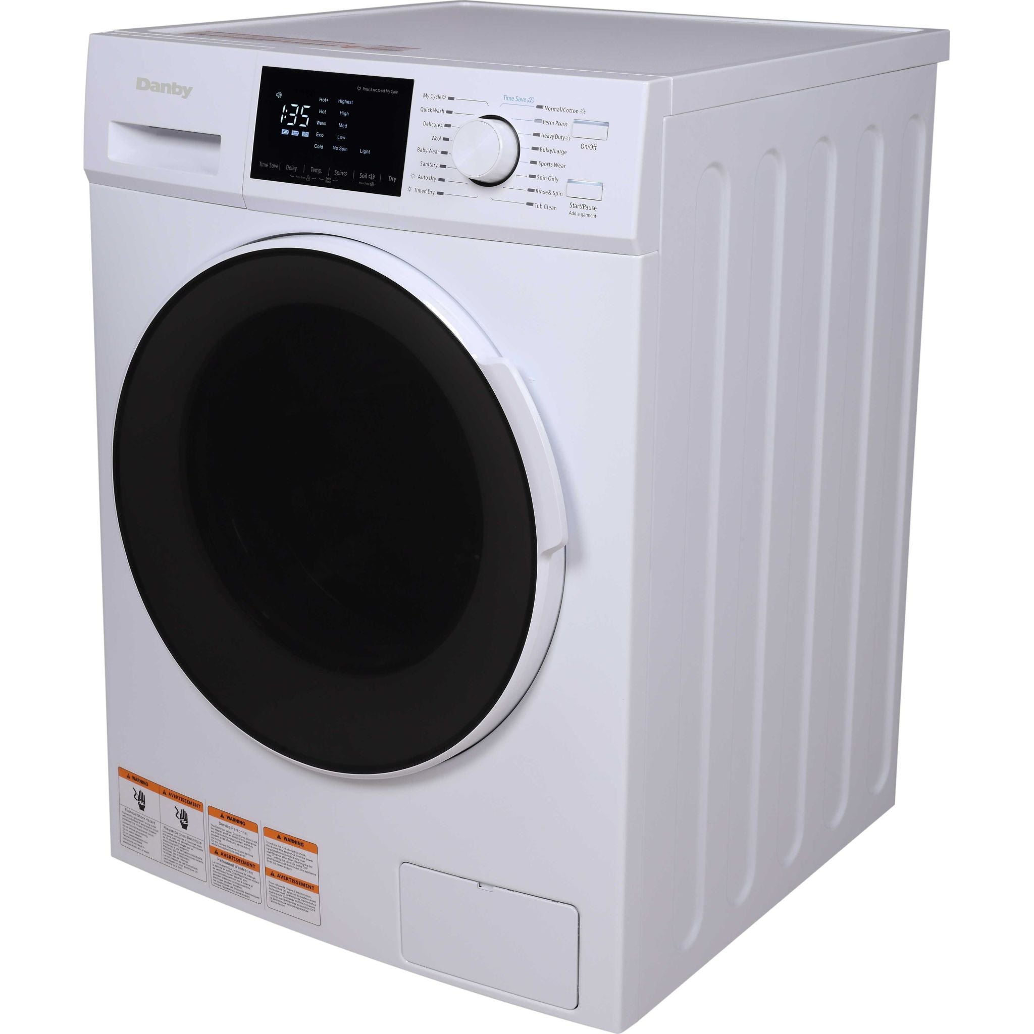 Danby DWM120WDB 3 All-in-One Washer Dryer Combo - 2.7 cu. ft. Compact Laundry Machine, White | Perfect for Apartments, RVs & Small Spaces | Energy Efficient & Space Saving Design