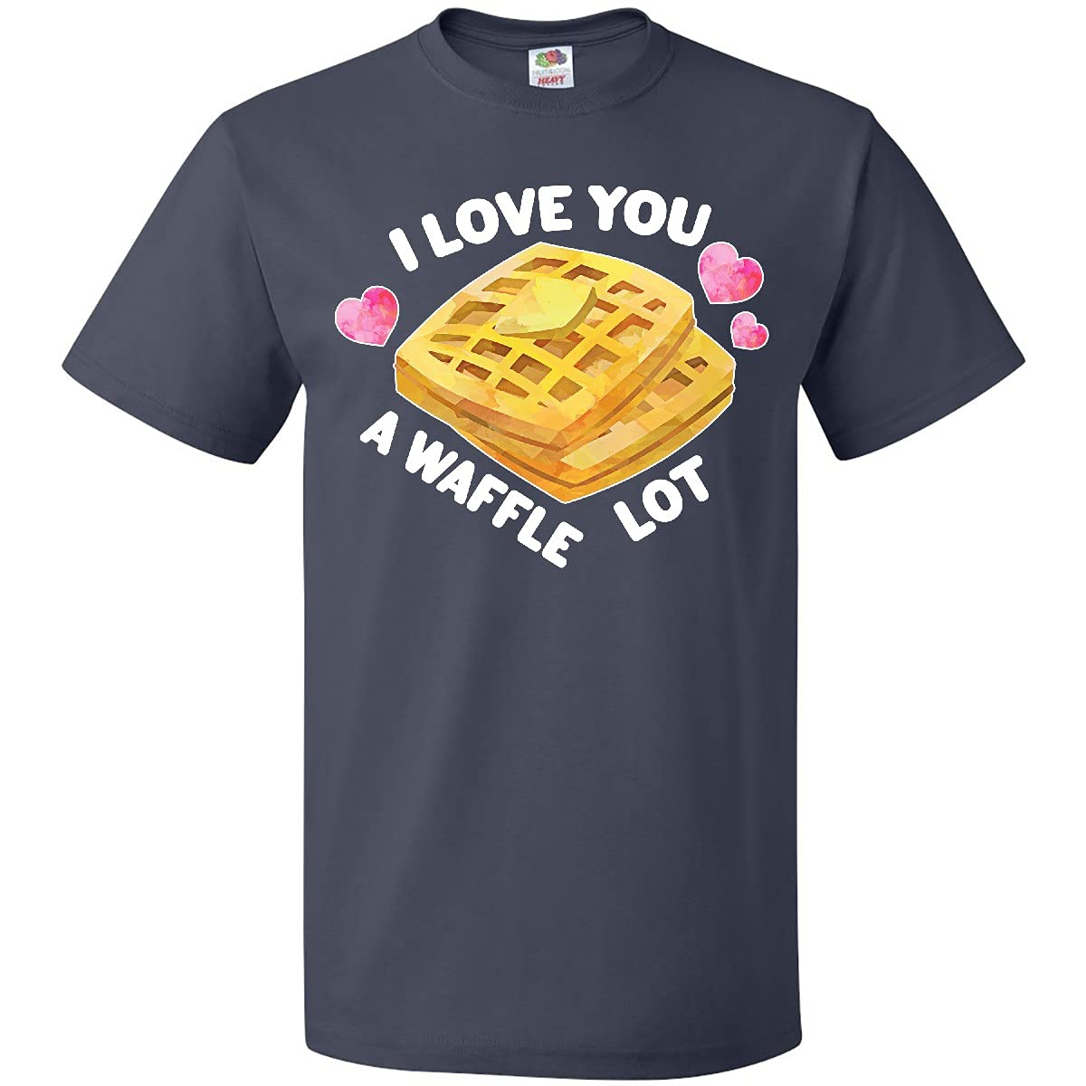 Valentine's Day I Love You a Waffle Lot with Hearts Graphic T-Shirt - Cute Couple Gift for Anniversary, Date Night & Romantic Occasions