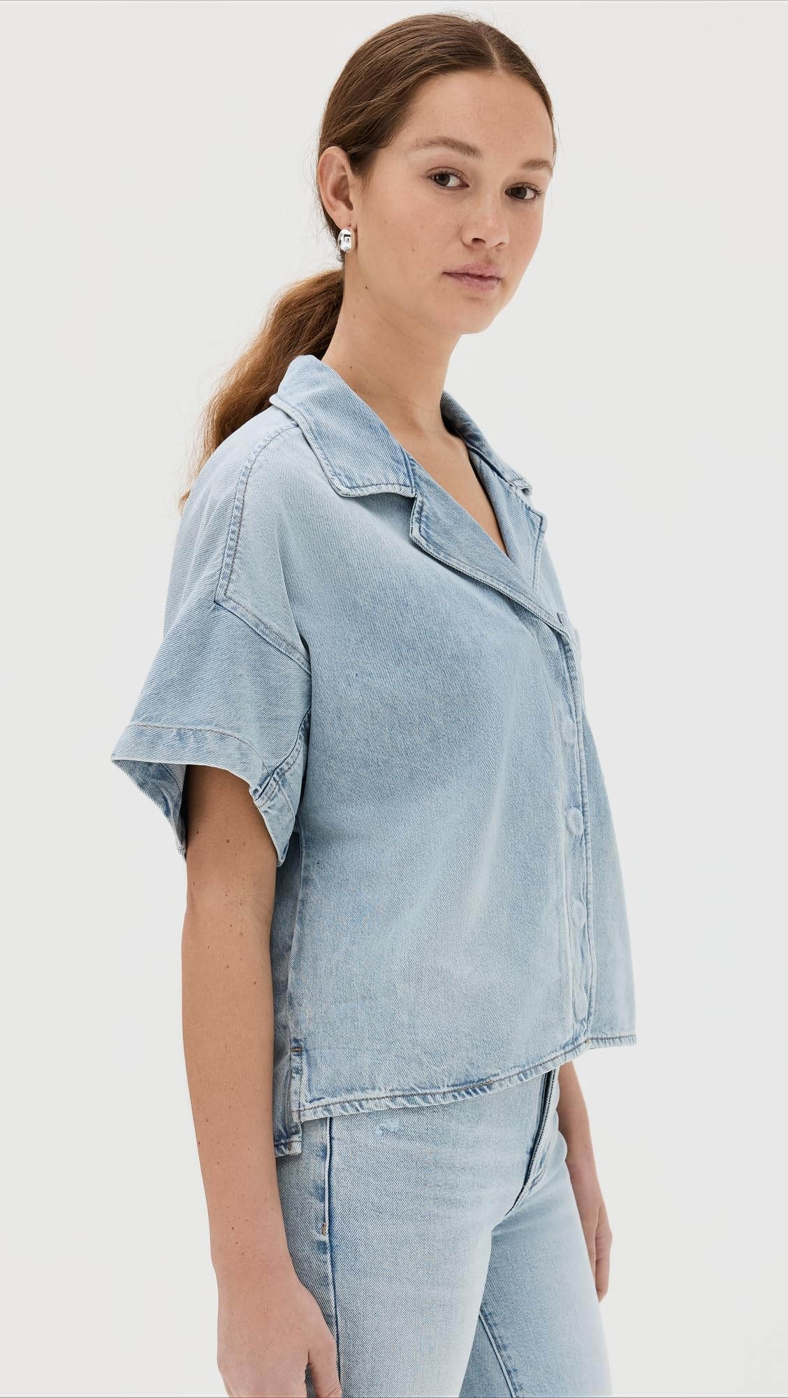Women's Denim Button Down Shirt - Stylish Casual Top for Everyday Wear | Perfect for Office, Outings & Date Nights