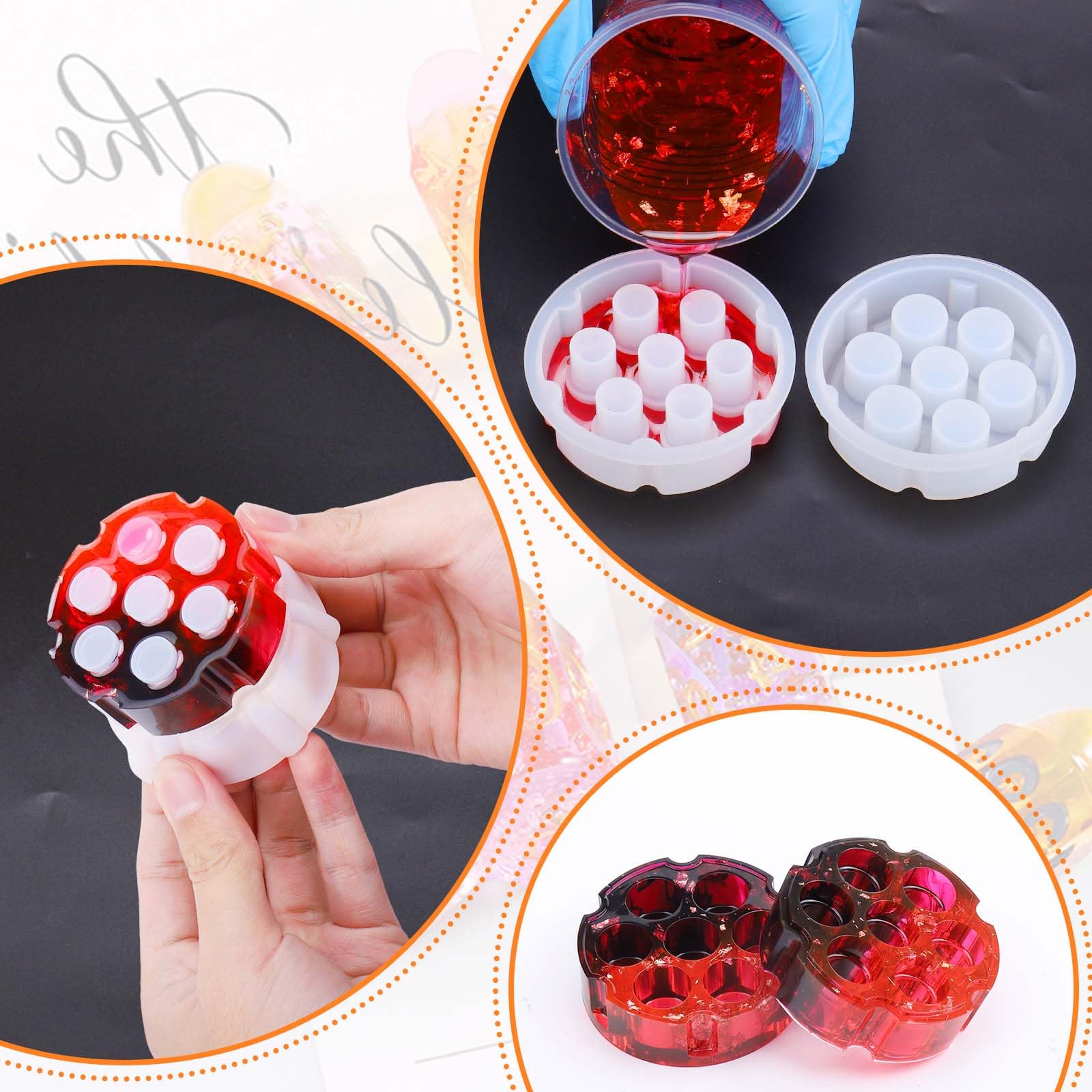 Premium Silicone Resin Molds for DND Dice Storage - Small Dice Box Molds with Lid for Resin Casting, Mini Dice Holder for Tabletop RPG Games - Perfect for D&D Players & DIY Craft Enthusiasts