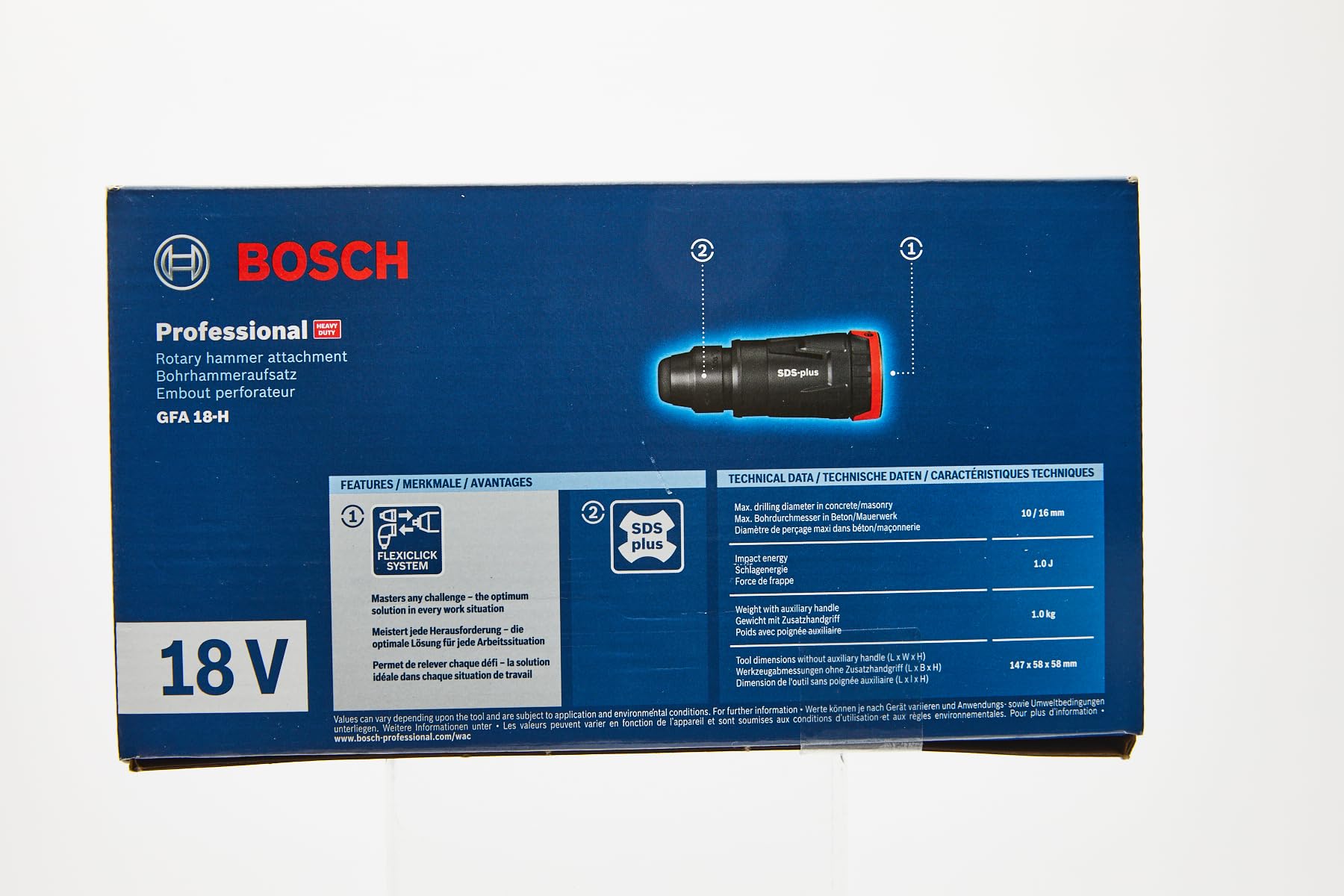 Bosch Professional 1600A003Nf GHA FC2 FlexiClick Rotary Hammer Drill Adapter - Compatible with Multi-Tool Systems for Concrete, Masonry & Tile Work