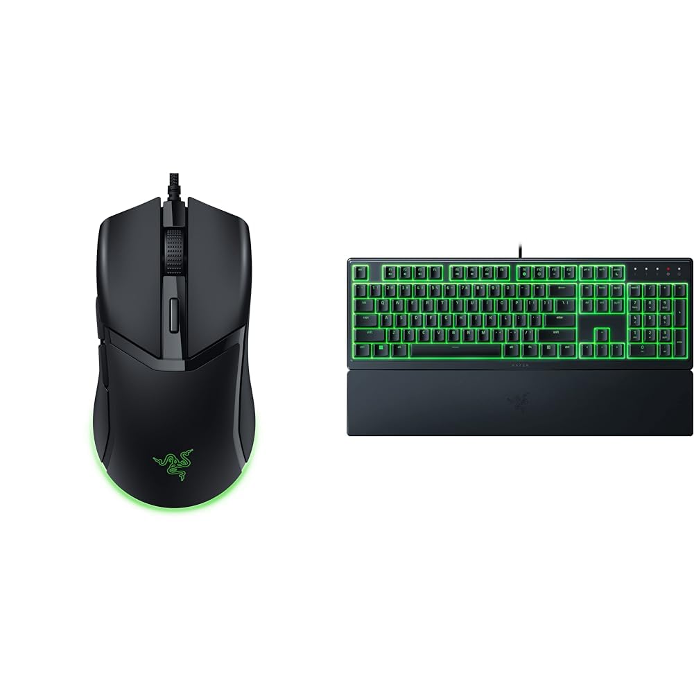 Razer Cobra Wired Gaming Mouse & Razer Ornata V3 X Gaming Keyboard Combo - Ergonomic RGB Setup for PC, PS5, Xbox Gaming & Esports