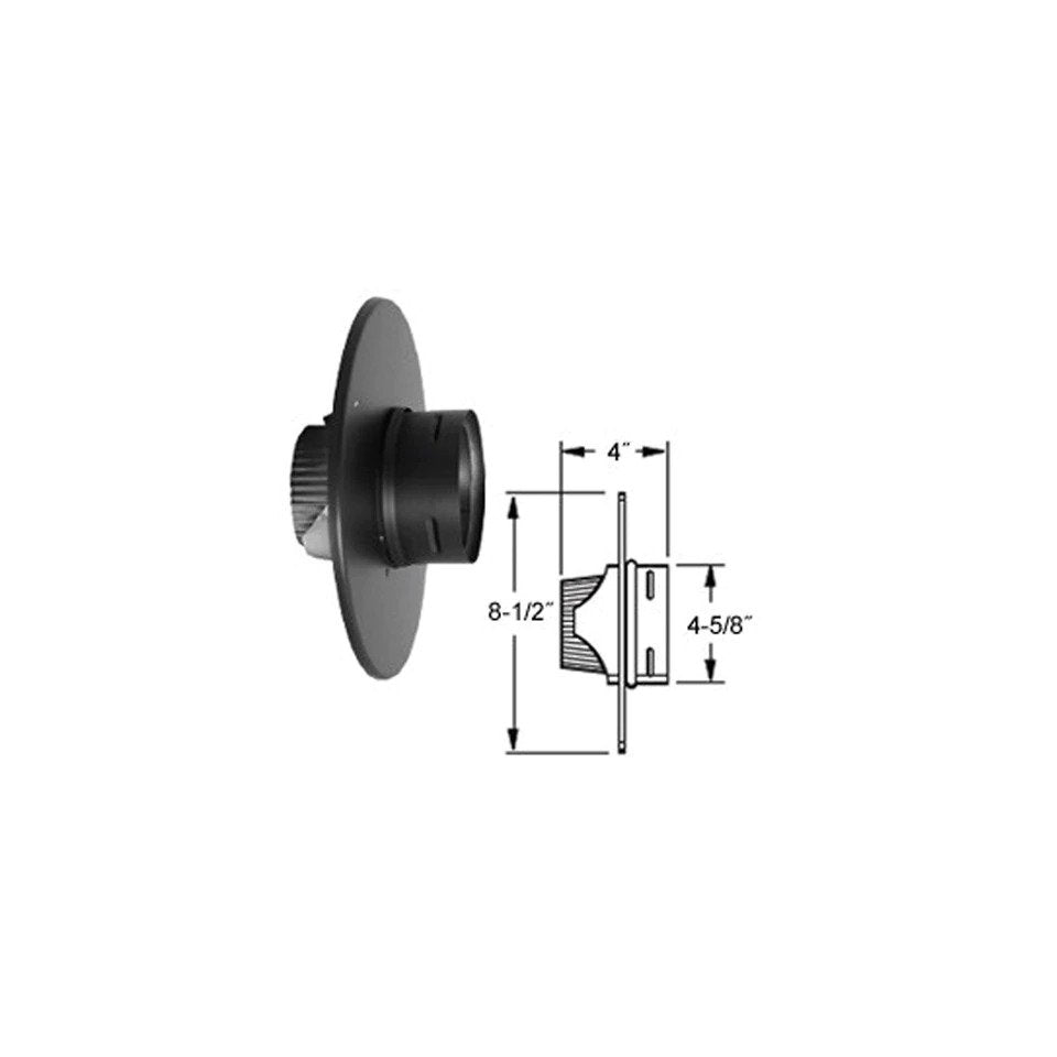 Duravent 4 PelletVent Pro Flex Trim Collar 4PVP FTC - High-Quality Pellet Stove Venting Accessory for Safe & Efficient Heating Installation | Perfect for Home, Cabin & RV Wood Pellet Stove Vent Systems