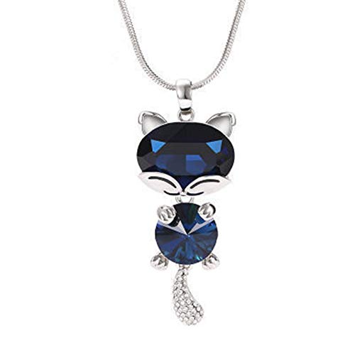 Elegant Cat Moon Necklace for Women & Teen Girls - Dainty Cat Pendant Jewelry, Perfect Gift for Birthday, Christmas, Valentine's Day - 442B | Wear to Work, Date Night or Special Occasions