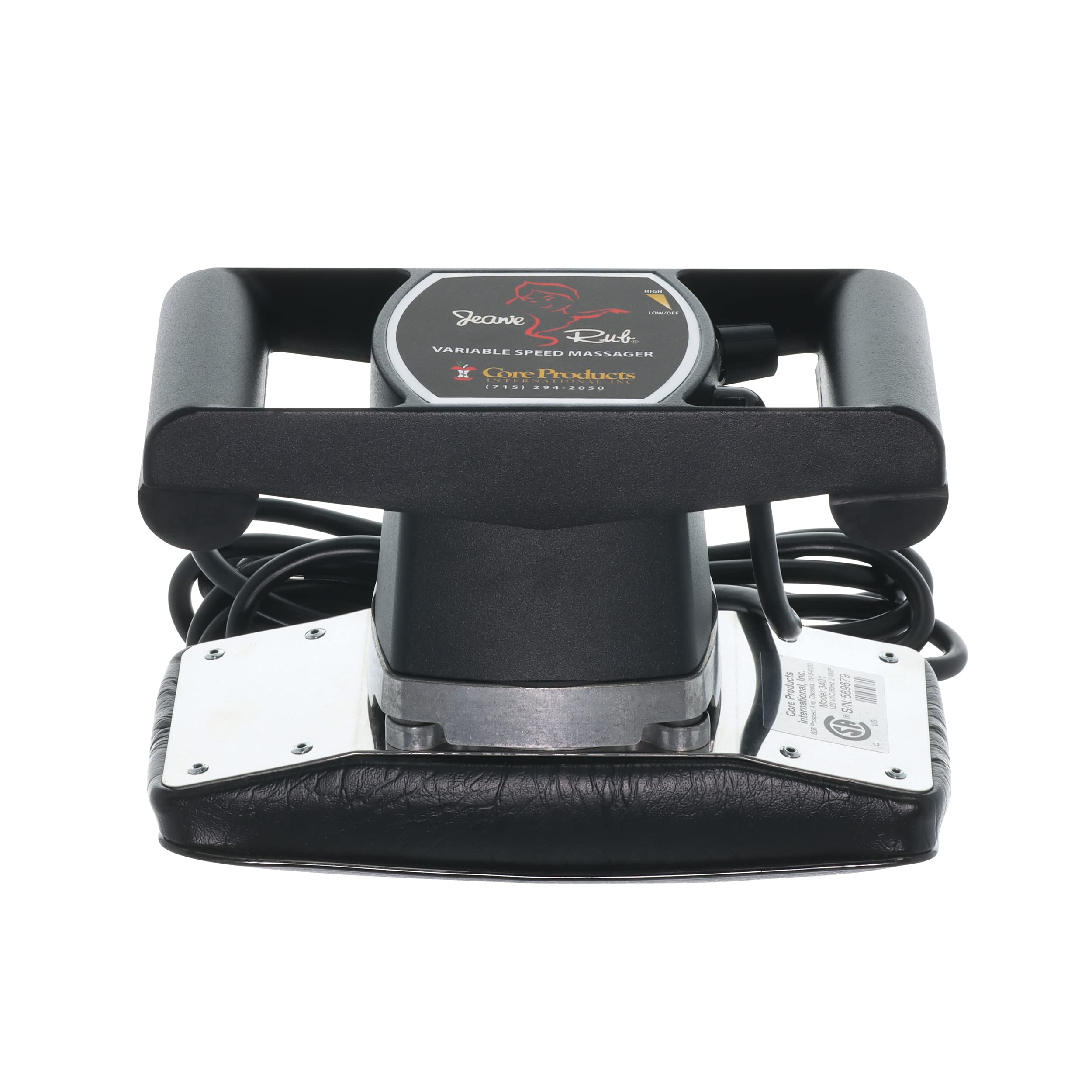 Core Products Jeanie Rub Variable Speed Massager - Deep Tissue Massage for Back & Body Pain Relief, Orbital Action Professional Massager for Muscle Relaxation | Perfect for Home Use, Office, and Post-Workout Recovery
