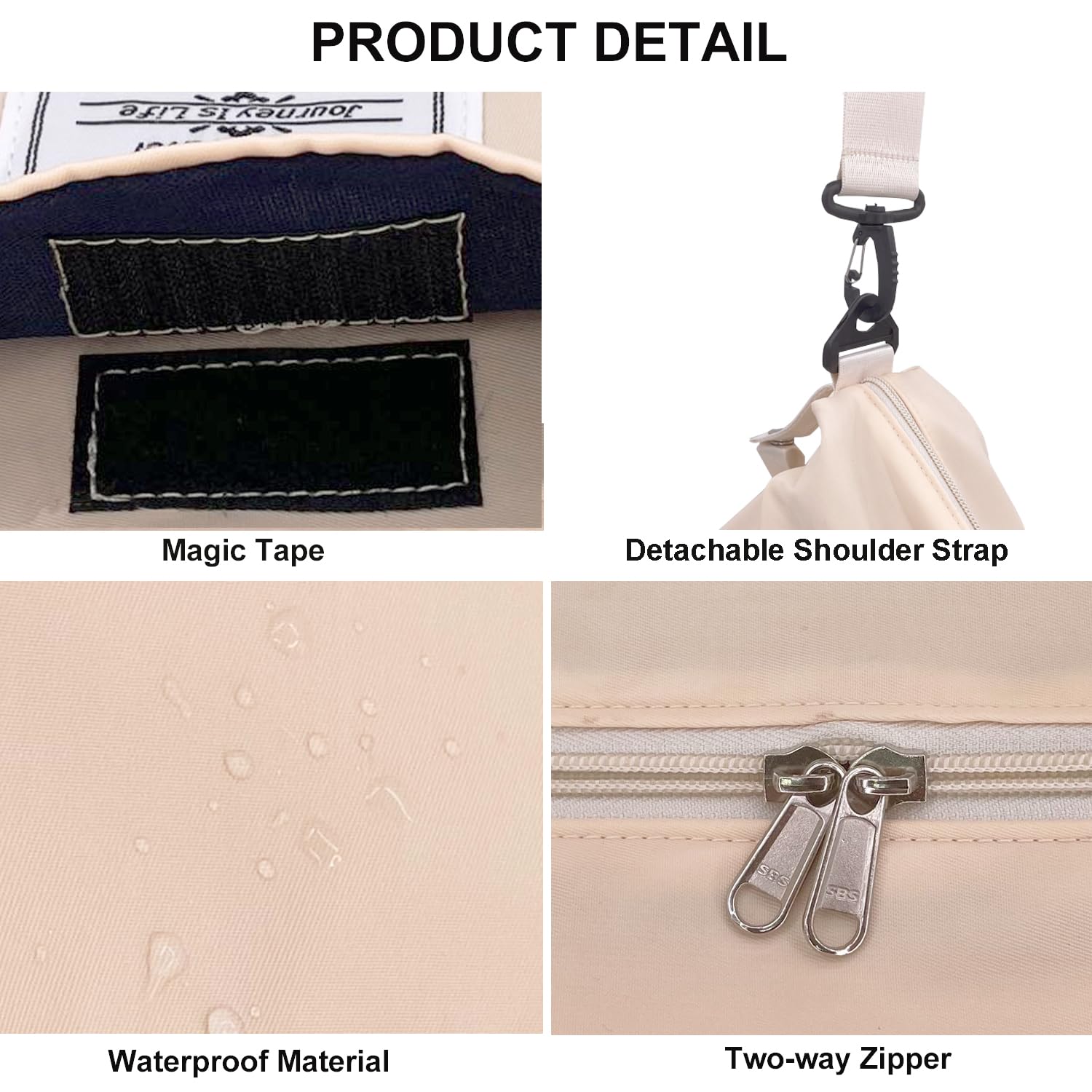 Waterproof Travel Duffle Bag for Women & Men - Sport Gym Tote with Wet Pocket - Overnight Weekender Carry On Luggage for Workout, Yoga, Business Trips & Weekend Getaways