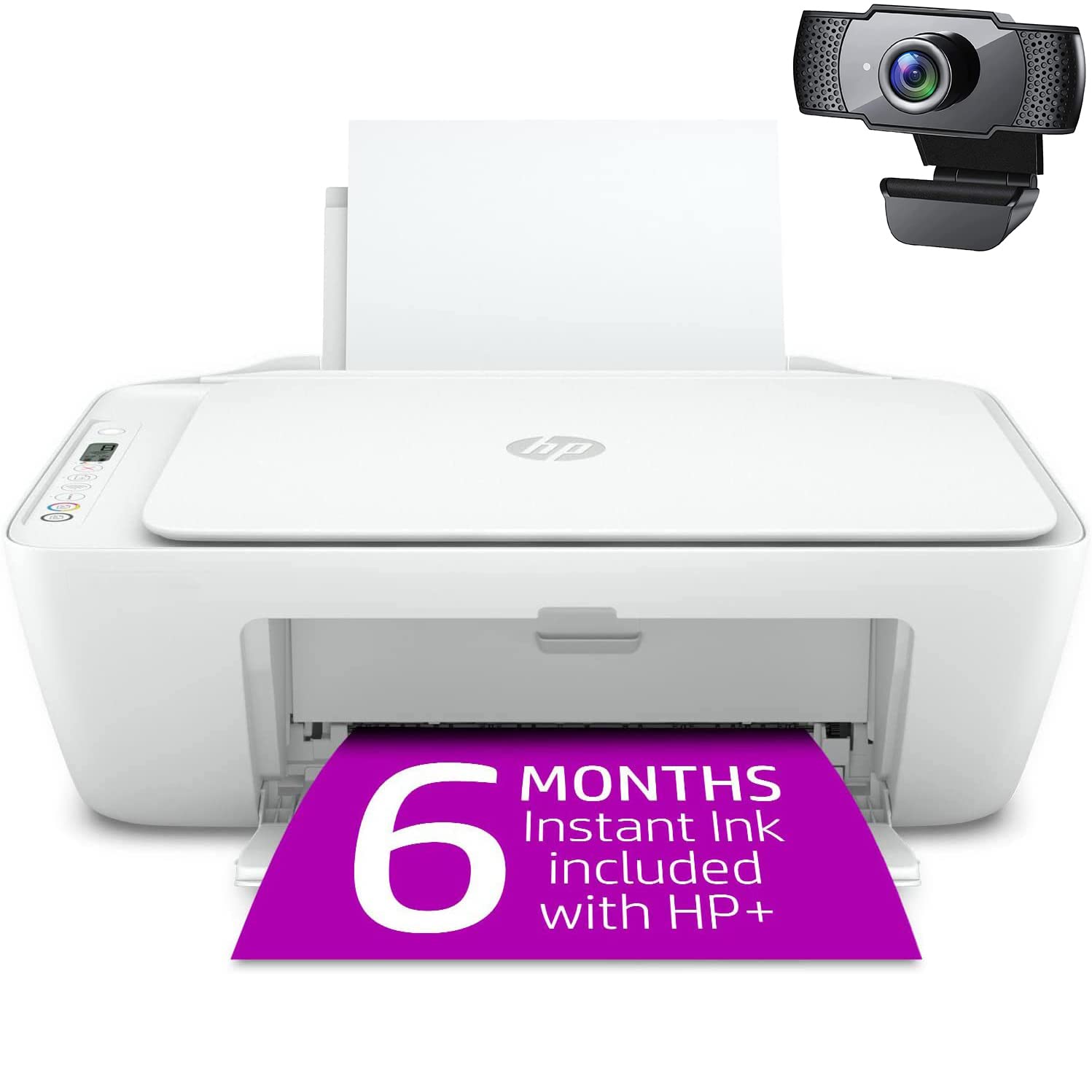 HP DeskJet 2752e Wireless All-in-One Color Inkjet Printer with Instant Ink - Print, Scan, Copy - WiFi, Bluetooth, USB Connectivity - 1200 x 1200 dpi Resolution - Ideal for Home Office, School Projects & Small Business Printing Needs