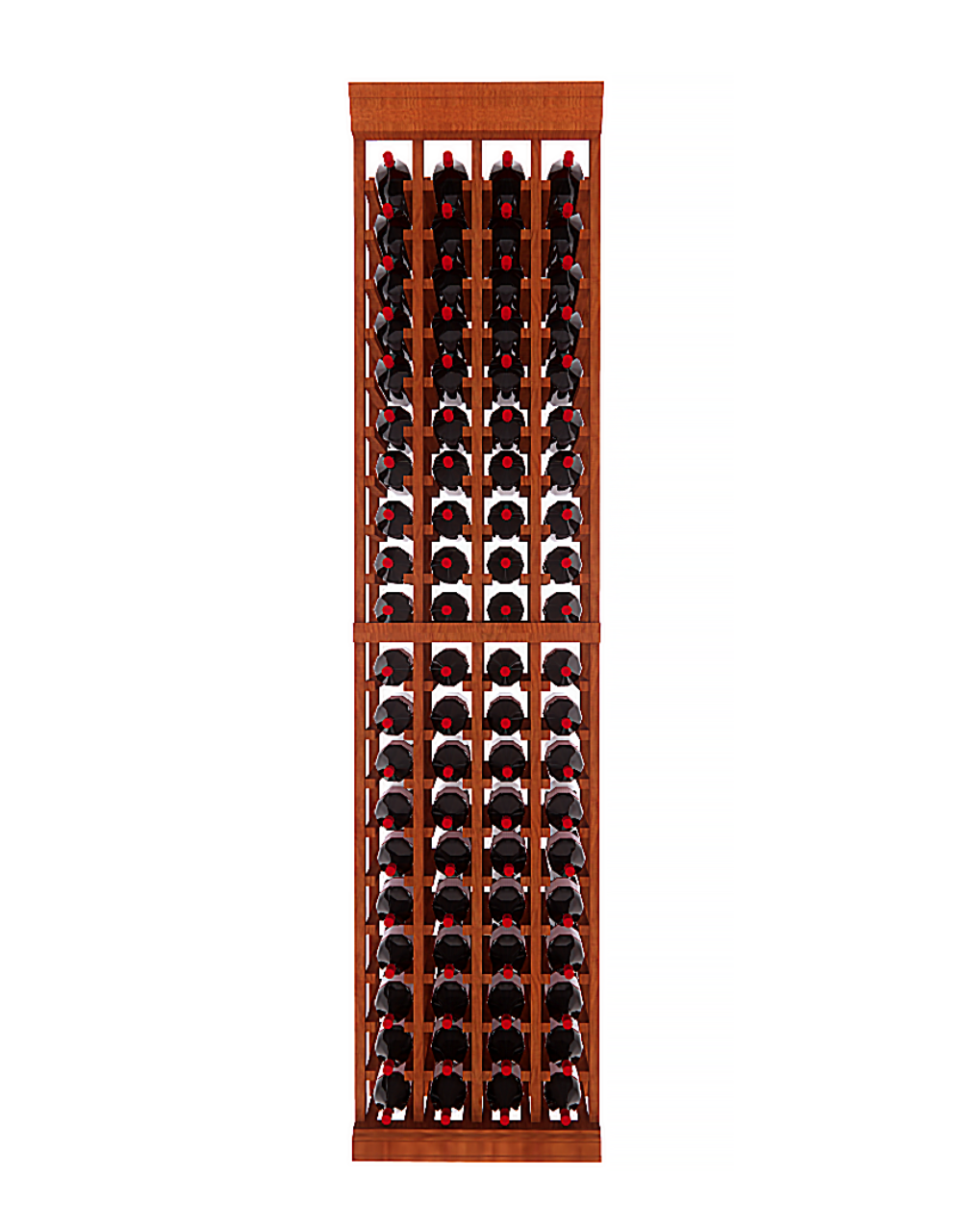 4 Column 80 Bottle 6.5ft Wine Rack Kit - Sturdy Metal Wine Storage for Home, Restaurant, or Wine Cellar Organization