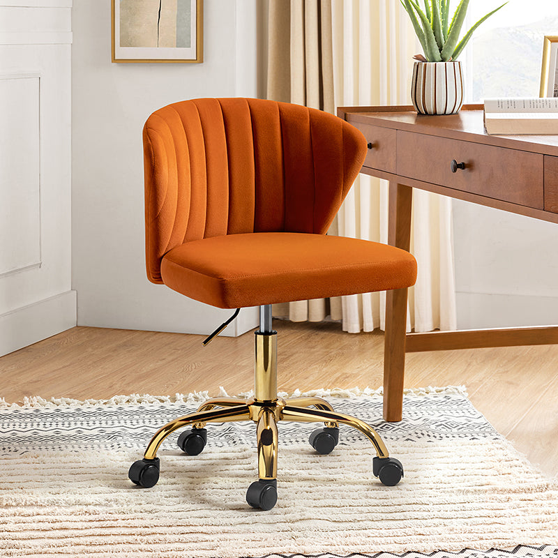 Premium Chandra Velvet Office Chair - Ergonomic Executive Desk Chair with Lumbar Support for Home & Office Workspaces - Comfortable Modern Computer Chair for Long Hours of Sitting