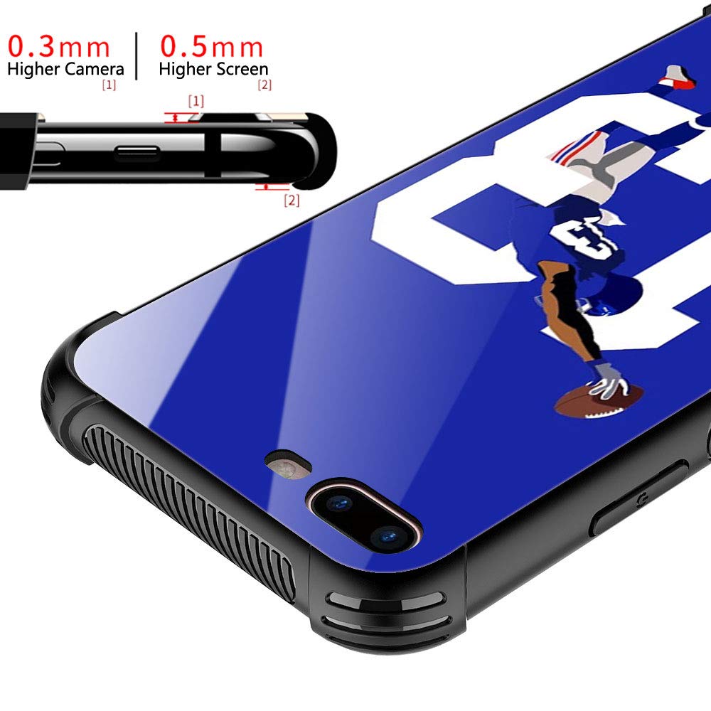 CARLOCA iPhone 8 Plus Case & iPhone 7 Plus Case - Football Graphic Design Shockproof Hard Back Cover with Odell Catch Print | Anti-Scratch Protection for Girls & Boys | Perfect for Sports Fans, School & Daily Use