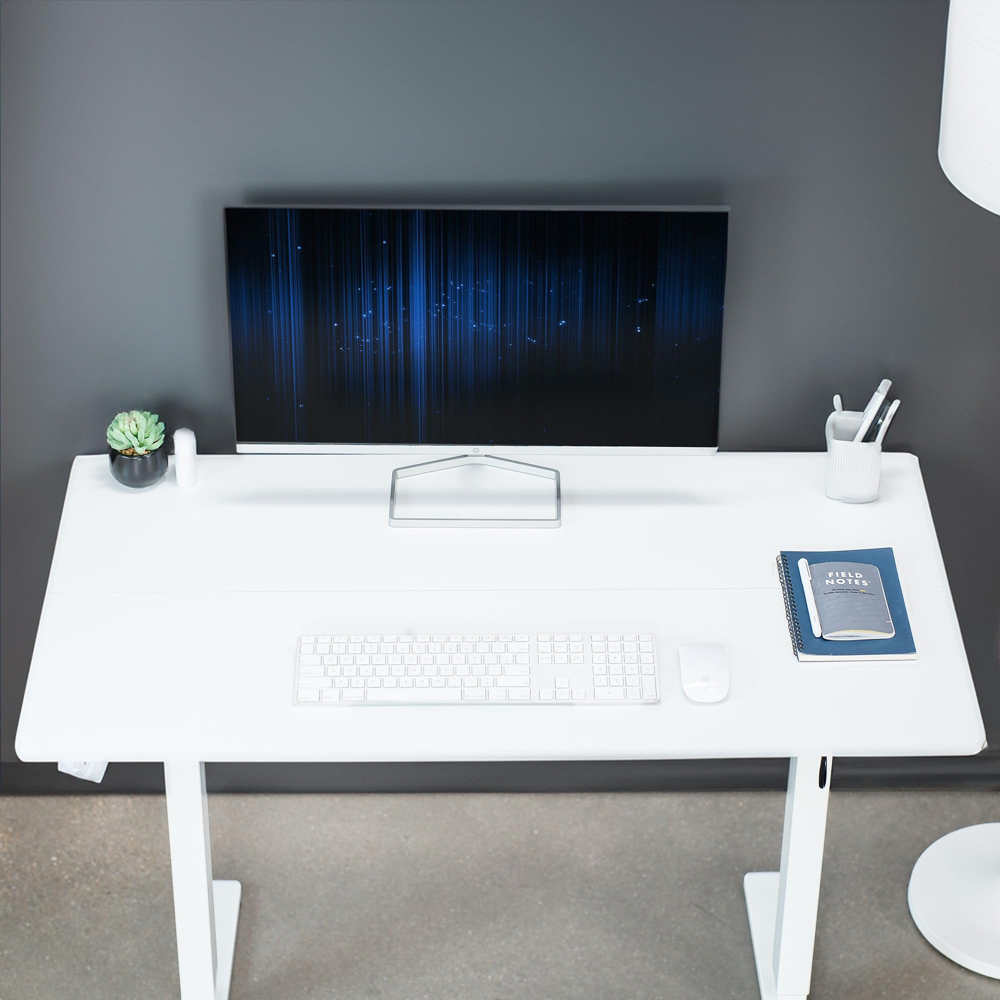 VIVO Electric Height Adjustable Standing Desk 44 x 24 Inches, Memory Controller, White Top & Frame (DESK-E144W) - Perfect for Home Office, Gaming Setup, and Workspace Ergonomics