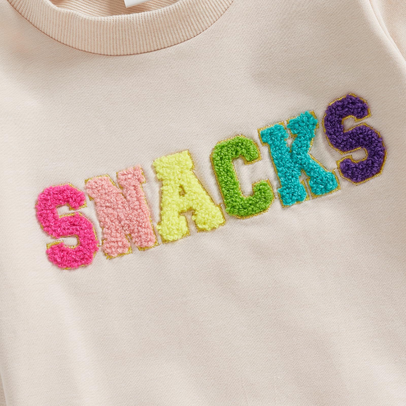 Adorable Baby Boy & Girl Sweatshirt - Colorful Letter Embroidery, Long Sleeve Crewneck Fall Sweater | Perfect for Toddler Playdates, Family Photos & Seasonal Outfits