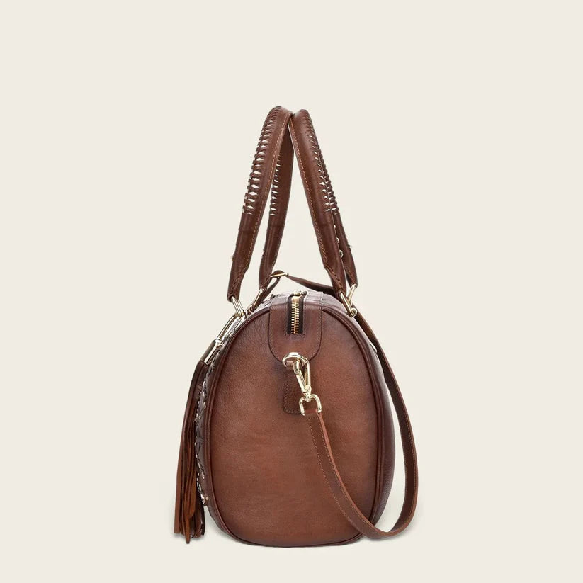 BO439RS White Cuadra Trendy Leather Ladies Purse Handbag for Women - Stylish Crossbody Bag for Work, Party & Daily Use