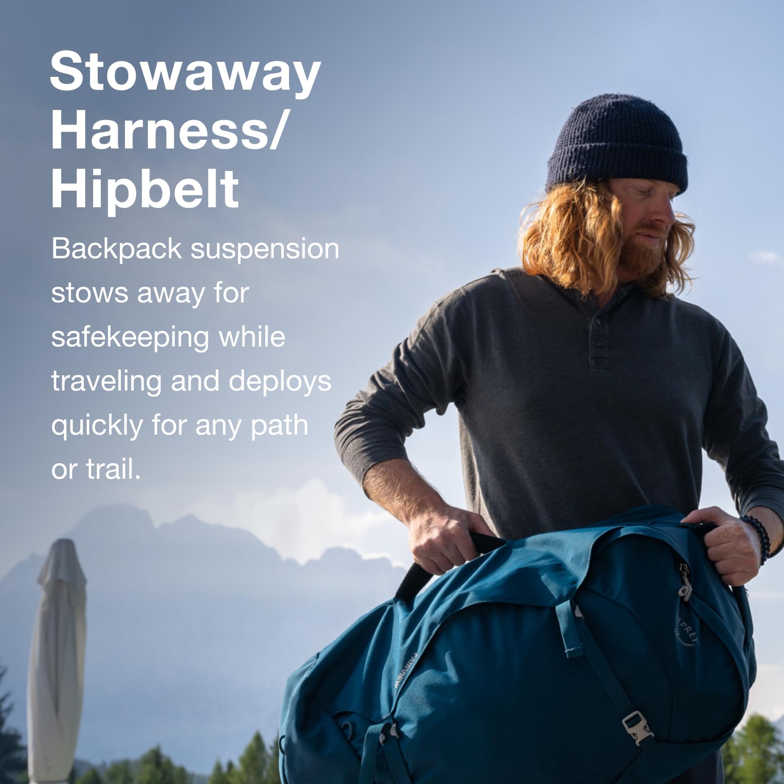 Osprey Farpoint 40L Men's Travel Backpack - Lightweight Carry-On Hiking Backpack for Airplane Travel, Business Trips & Outdoor Adventures (Black)