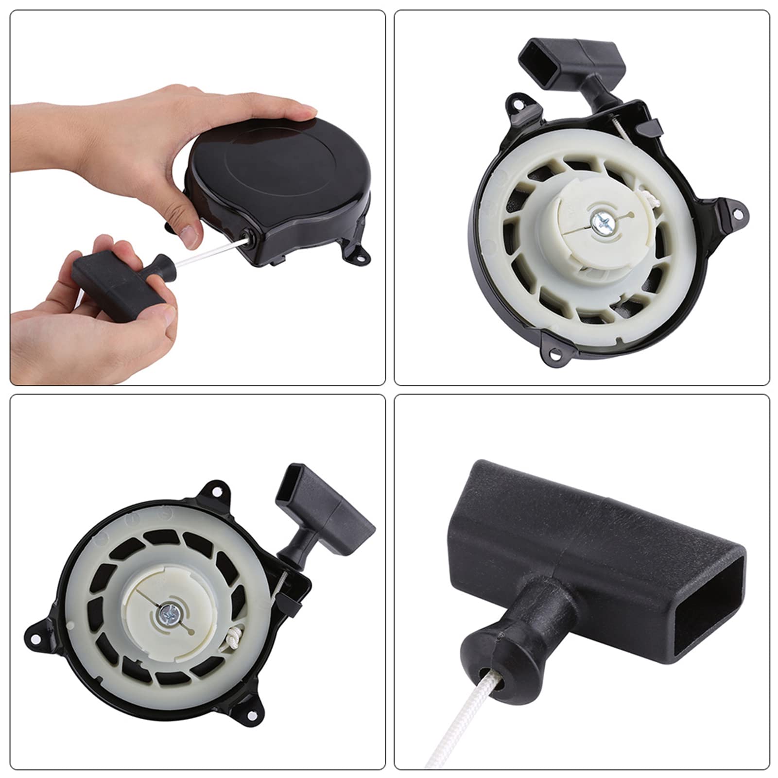 499706 690101 ABS Material Pull Start Starter Assembly Kit for Lawn Mower Engines - Compatible with 091212, 091232, 091412, 093212, 093232, 093302 Models - Perfect for Small Engine Repair & Lawn Mower Maintenance