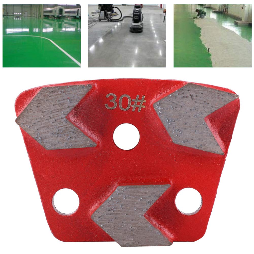 6PCS Diamond Grinding Discs for Concrete - #30 Grit Metal Bond Trapezoid Floor Grinding Pads - Compatible with Concrete Grinders - Perfect for Floor Polishing, Surface Preparation & Renovation Projects